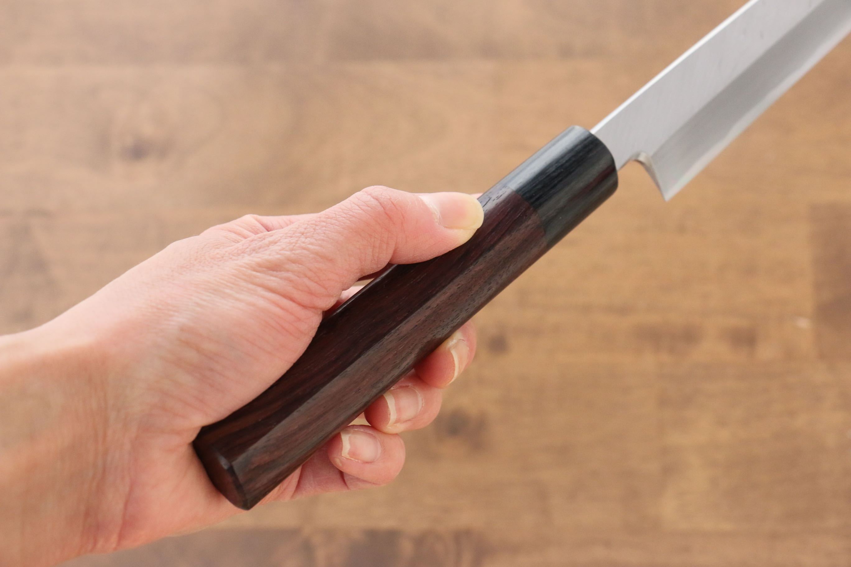 Jikko White Steel No.2 Sakimaru Yanagiba 210mm Shitan Handle - Japanny - Best Japanese Knife