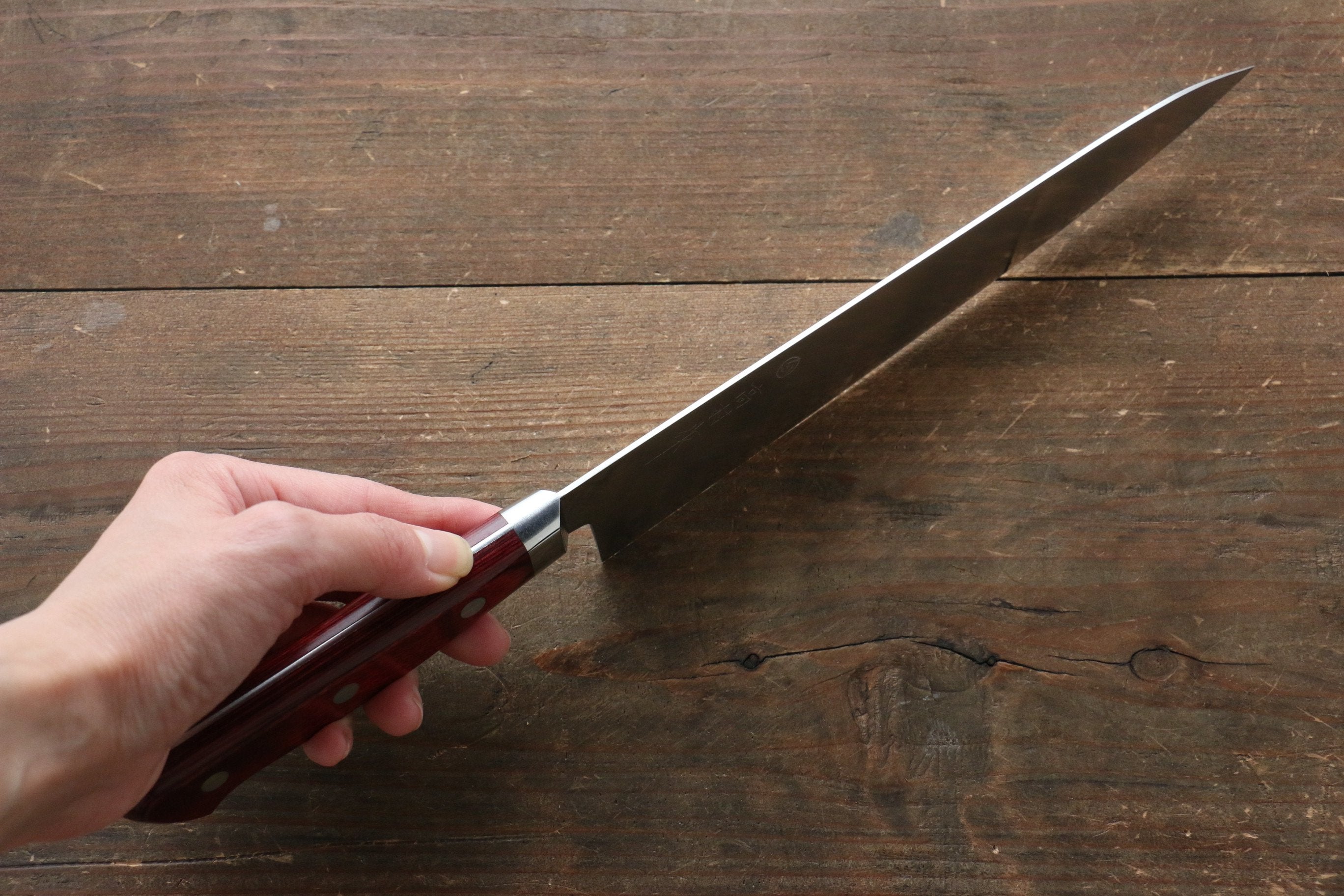 Takamura Knives SG2 Gyuto 210mm with Red Pakka wood Handle - Japanny - Best Japanese Knife