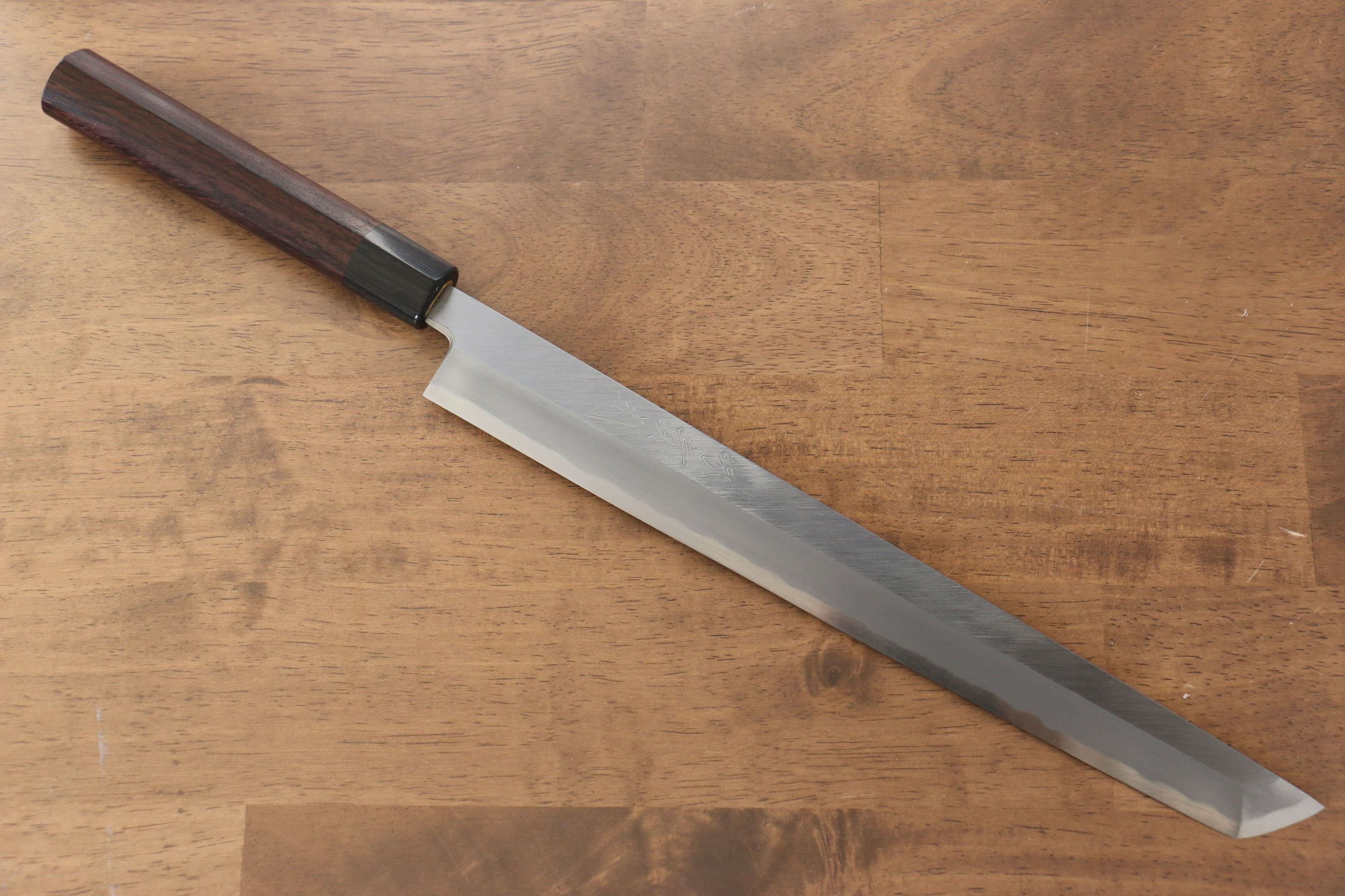 Jikko White Steel No.2 Sakimaru Yanagiba 300mm Shitan Handle - Japanny - Best Japanese Knife