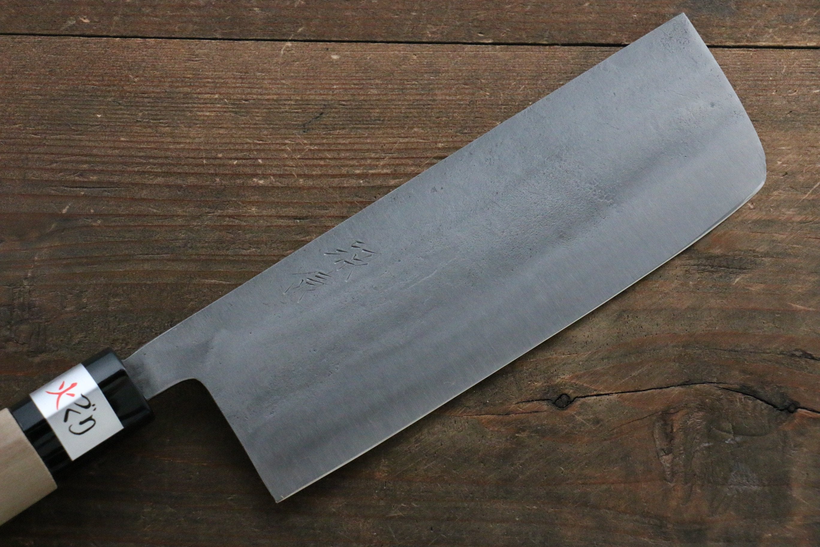 Fujiwara Teruyasu White Steel No.1 Nashiji Nakiri 165mm Magnolia Handle - Japanny - Best Japanese Knife