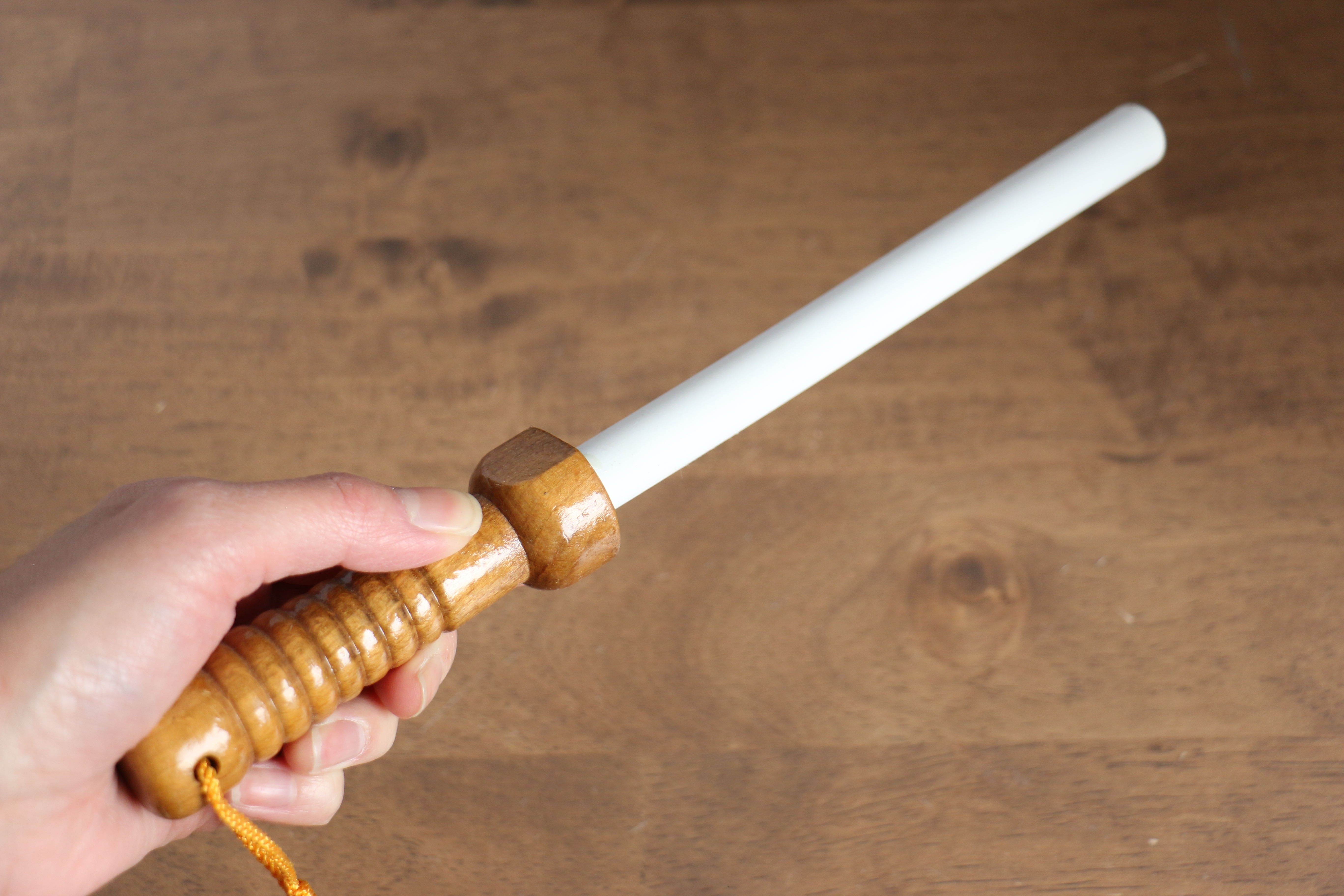 Fine ceramic Sharpening Rod Brown Pakka wood Handle - Japanny - Best Japanese Knife