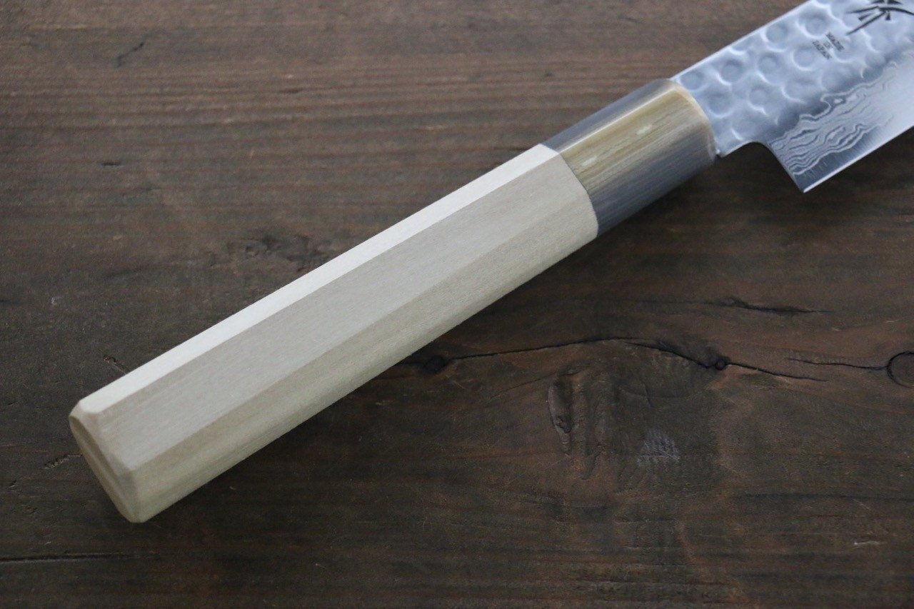 Sakai Takayuki AUS10 45 Layer Damascus Sujihiki 240mm Magnolia Handle - Japanny - Best Japanese Knife