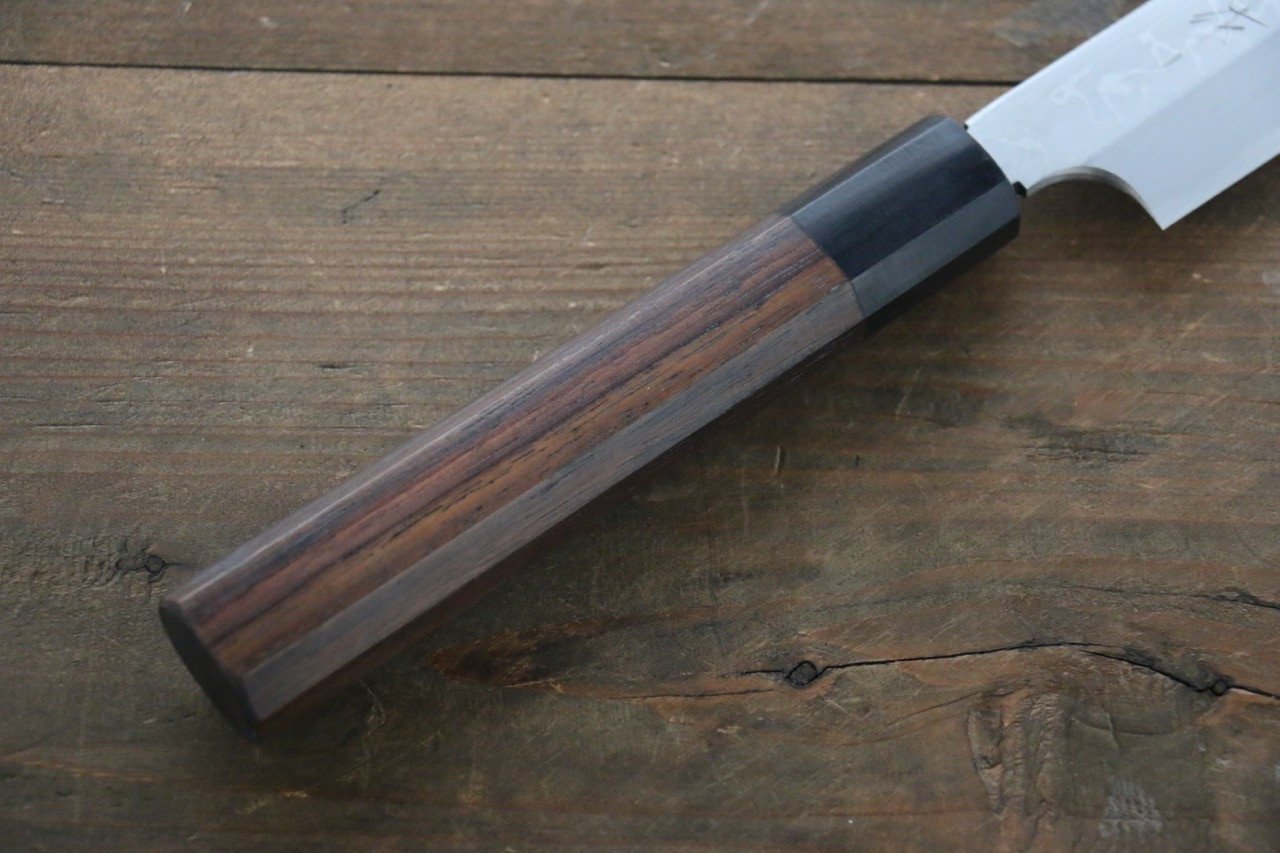 Hideo Kitaoka White Steel No.2 Damascus Yanagiba 270mm Shitan Handle - Japanny - Best Japanese Knife