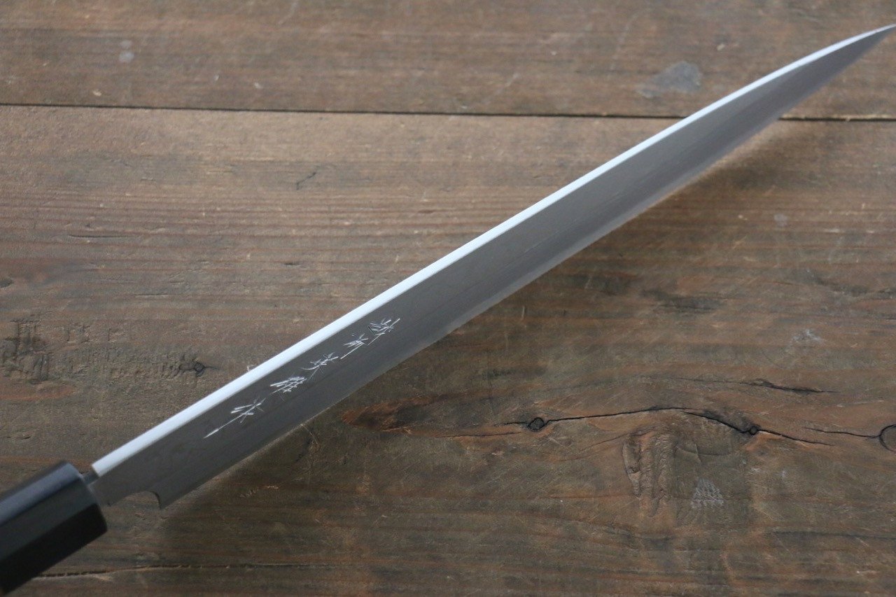 Hideo Kitaoka White Steel No.2 Damascus Yanagiba 270mm Shitan Handle - Japanny - Best Japanese Knife