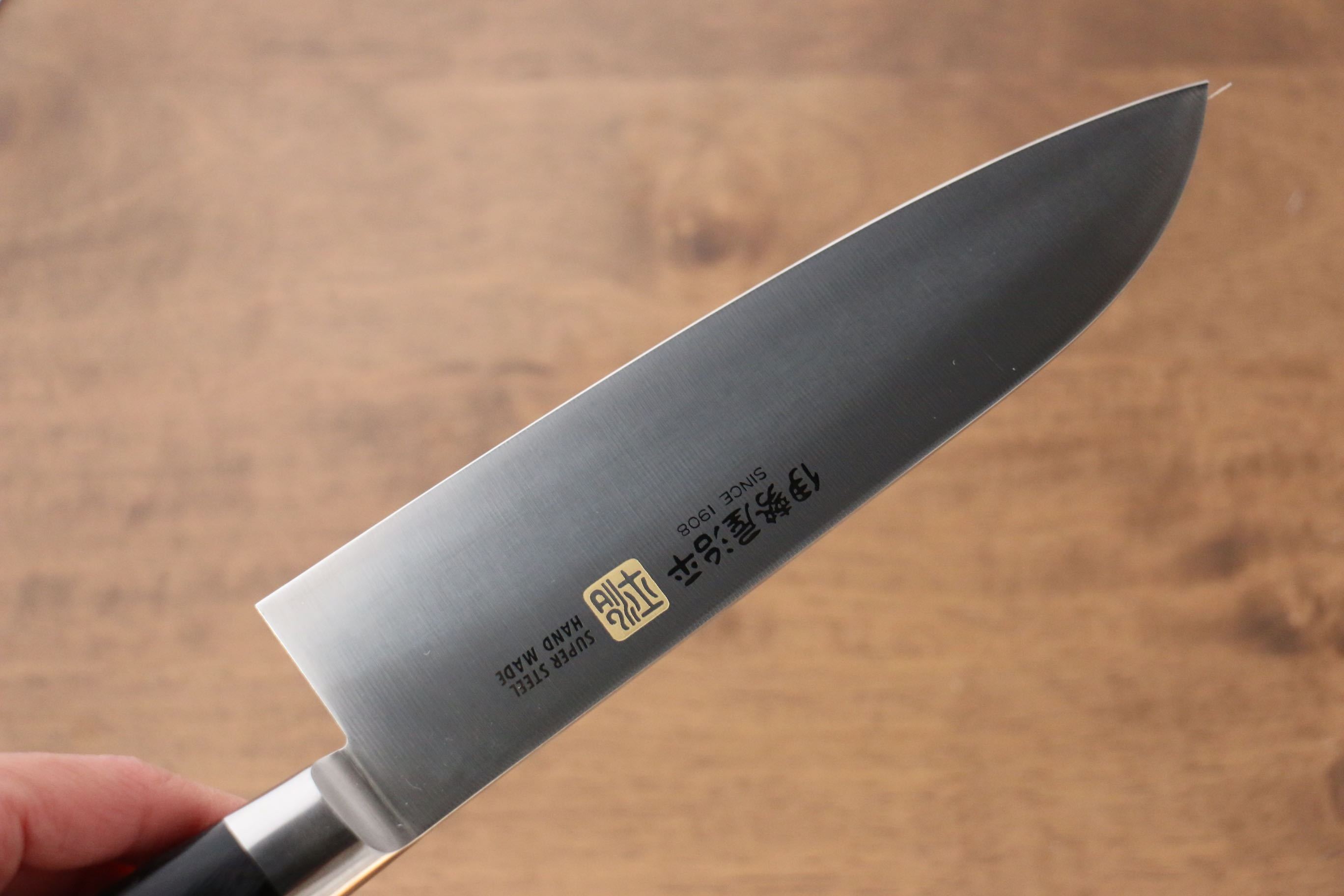 Iseya Molybdenum Santoku 180mm Black Pakka wood Handle - Japanny - Best Japanese Knife