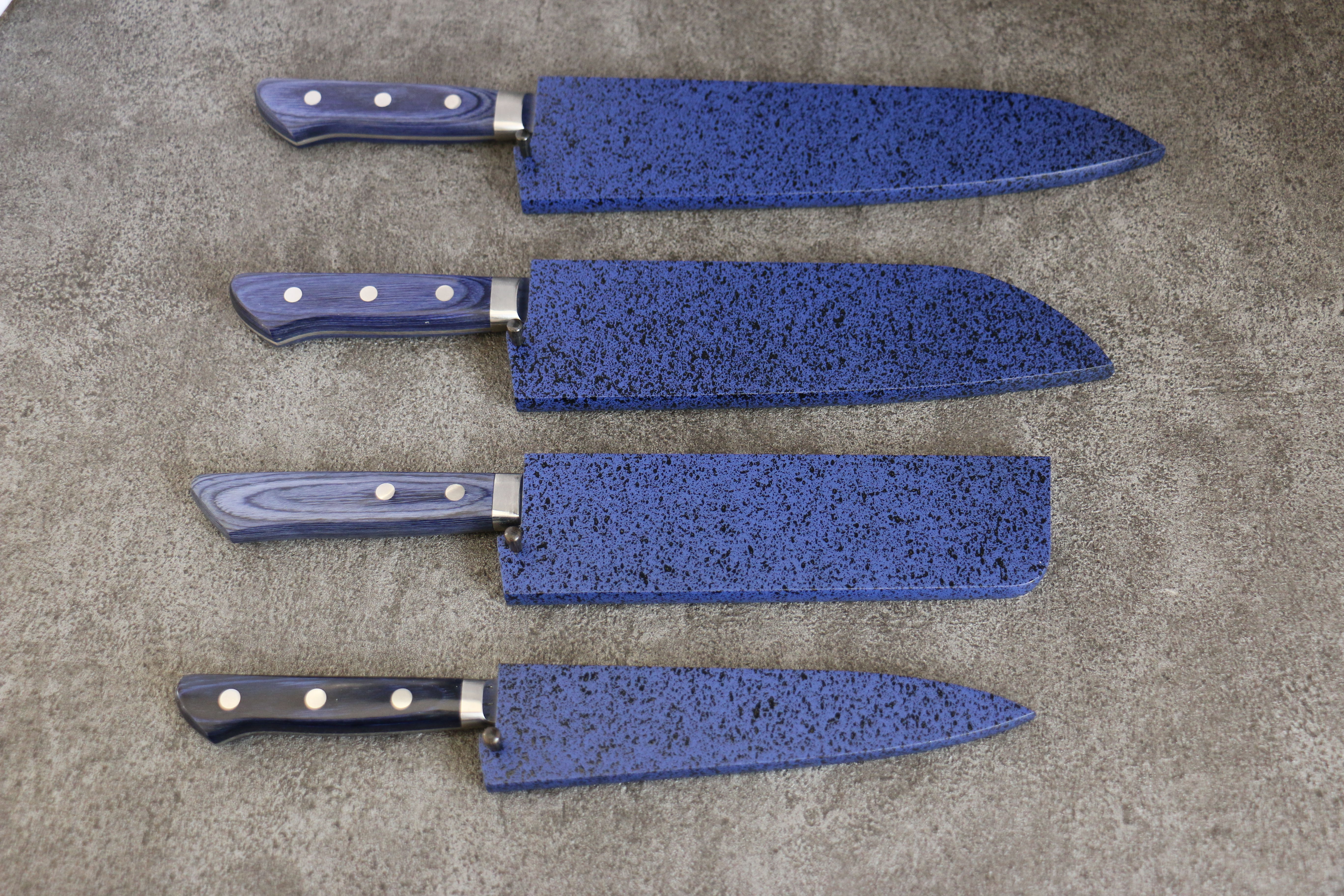 Blue Pakka wood Sheath for Usuba with Plywood pin - Japanny - Best Japanese Knife