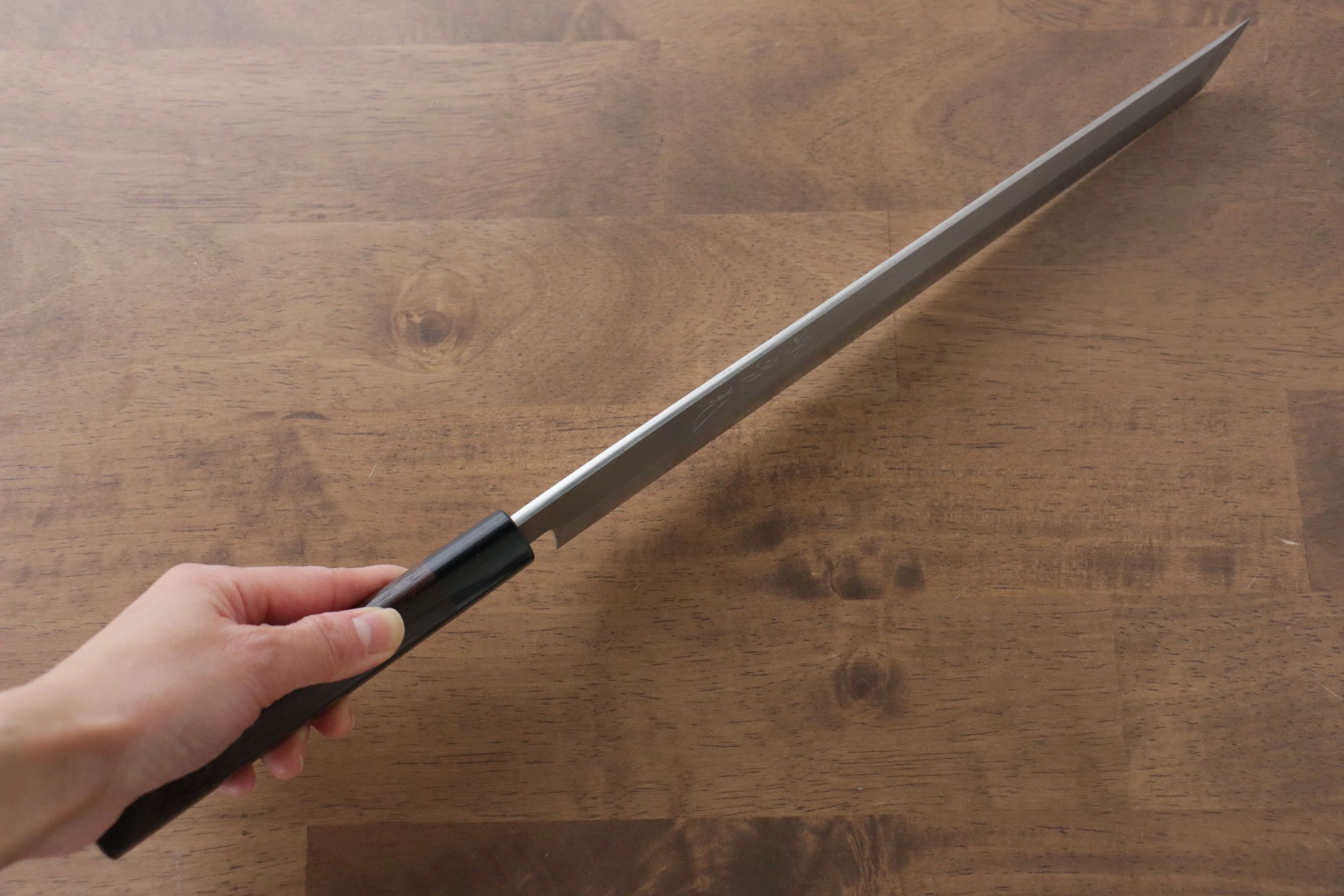 Jikko Silver Steel No.3 Sakimaru Yanagiba 300mm Shitan Handle - Japanny - Best Japanese Knife