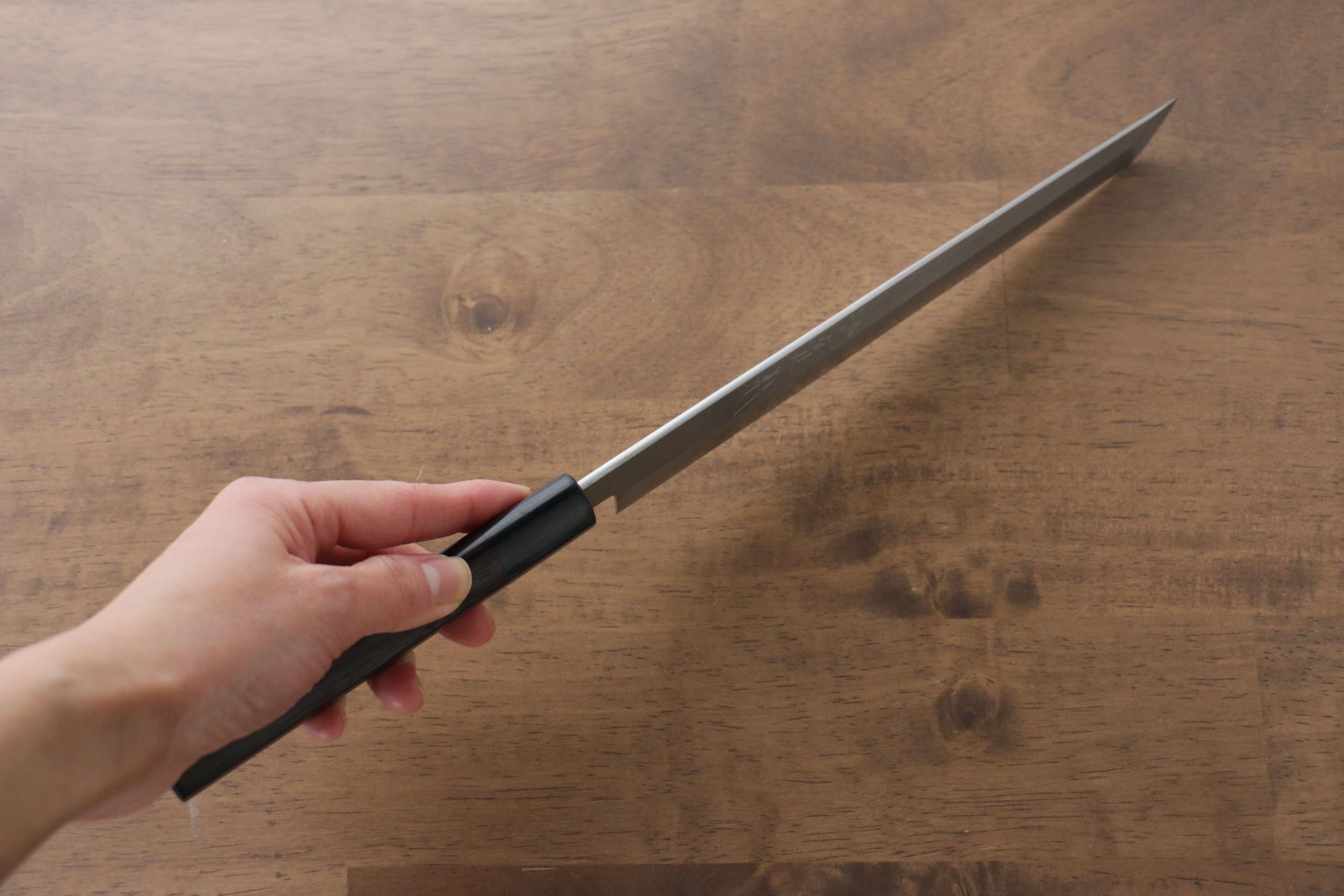 Jikko Silver Steel No.3 Sakimaru Yanagiba 210mm Shitan Handle - Japanny - Best Japanese Knife