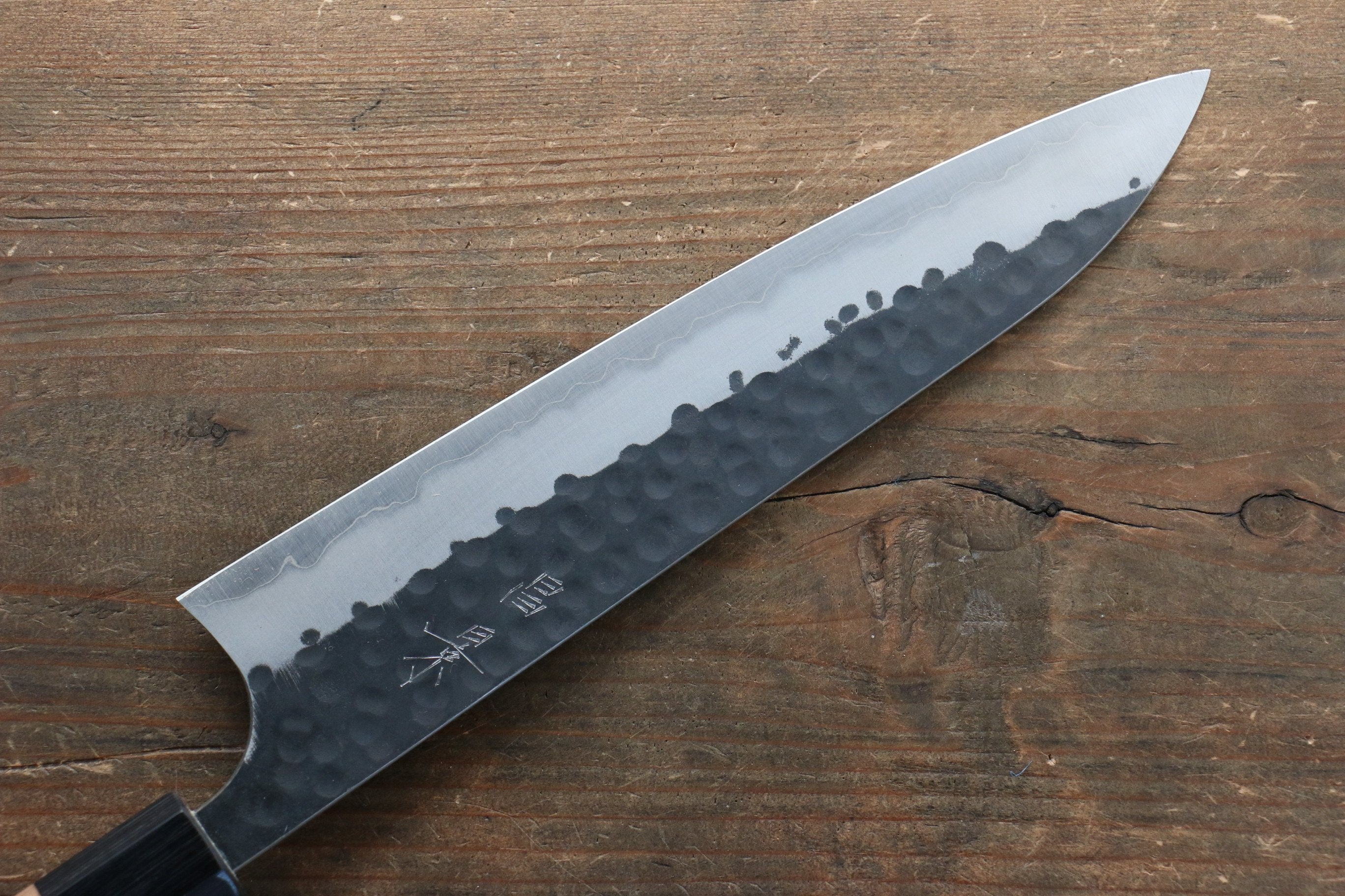 Masakage Koishi Blue Super Black Finished Gyuto 210mm American Cherry Handle - Japanny - Best Japanese Knife