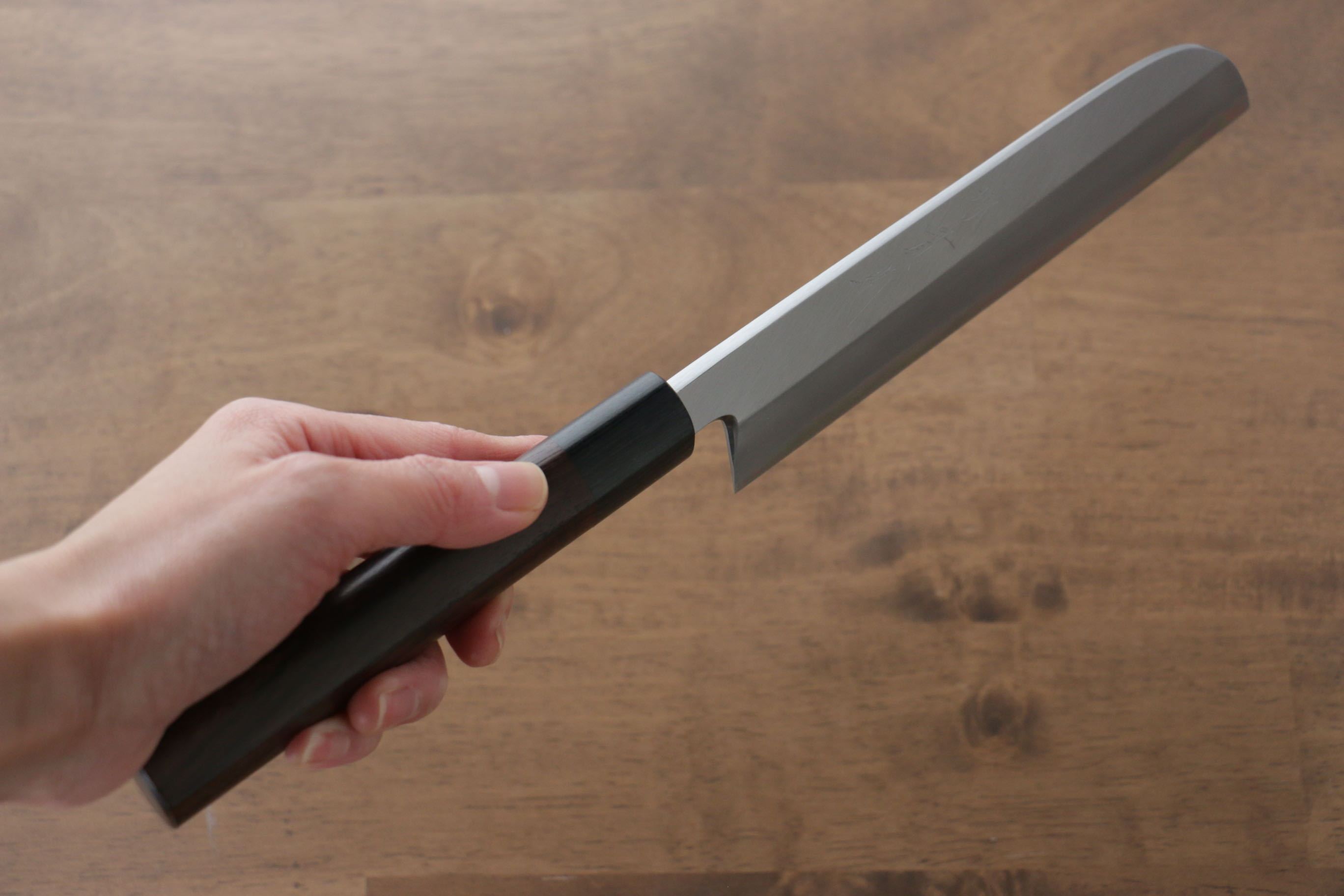 Jikko White Steel No.2 Kamagata Usuba 180mm Shitan Handle - Japanny - Best Japanese Knife