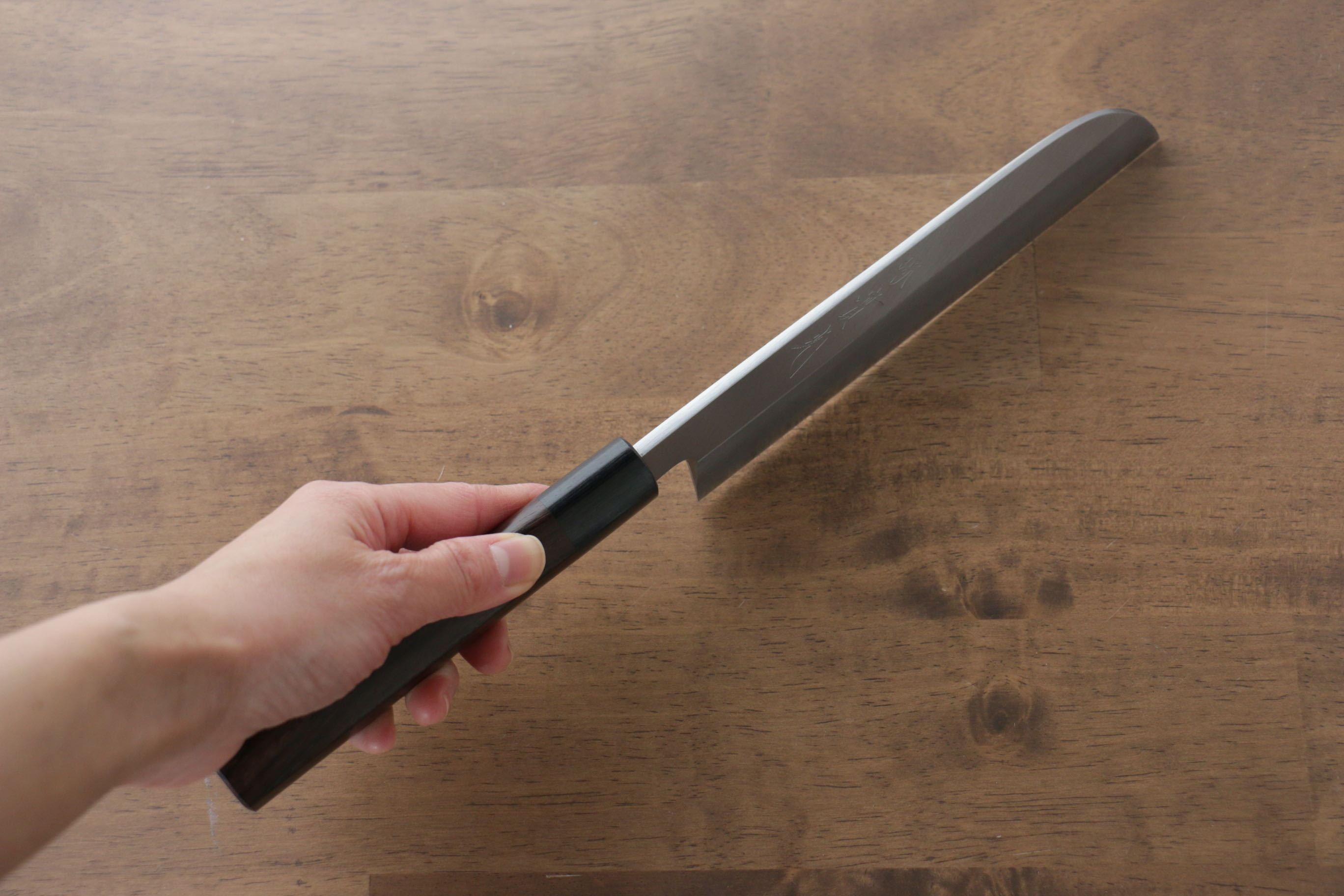 Jikko White Steel No.2 Kamagata Usuba 180mm Shitan Handle - Japanny - Best Japanese Knife