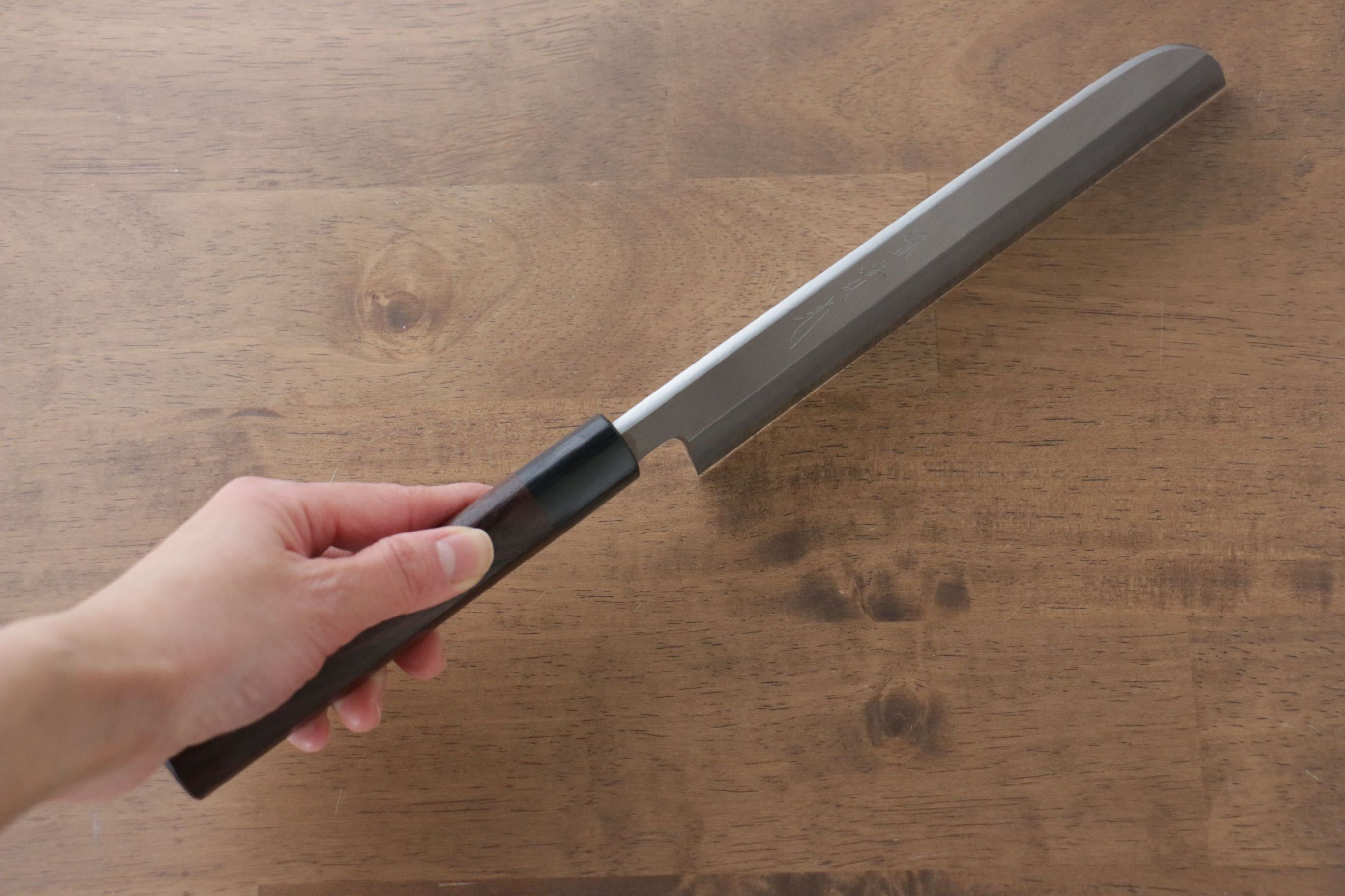 Jikko White Steel No.2 Kamagata Usuba 210mm Shitan Handle - Japanny - Best Japanese Knife