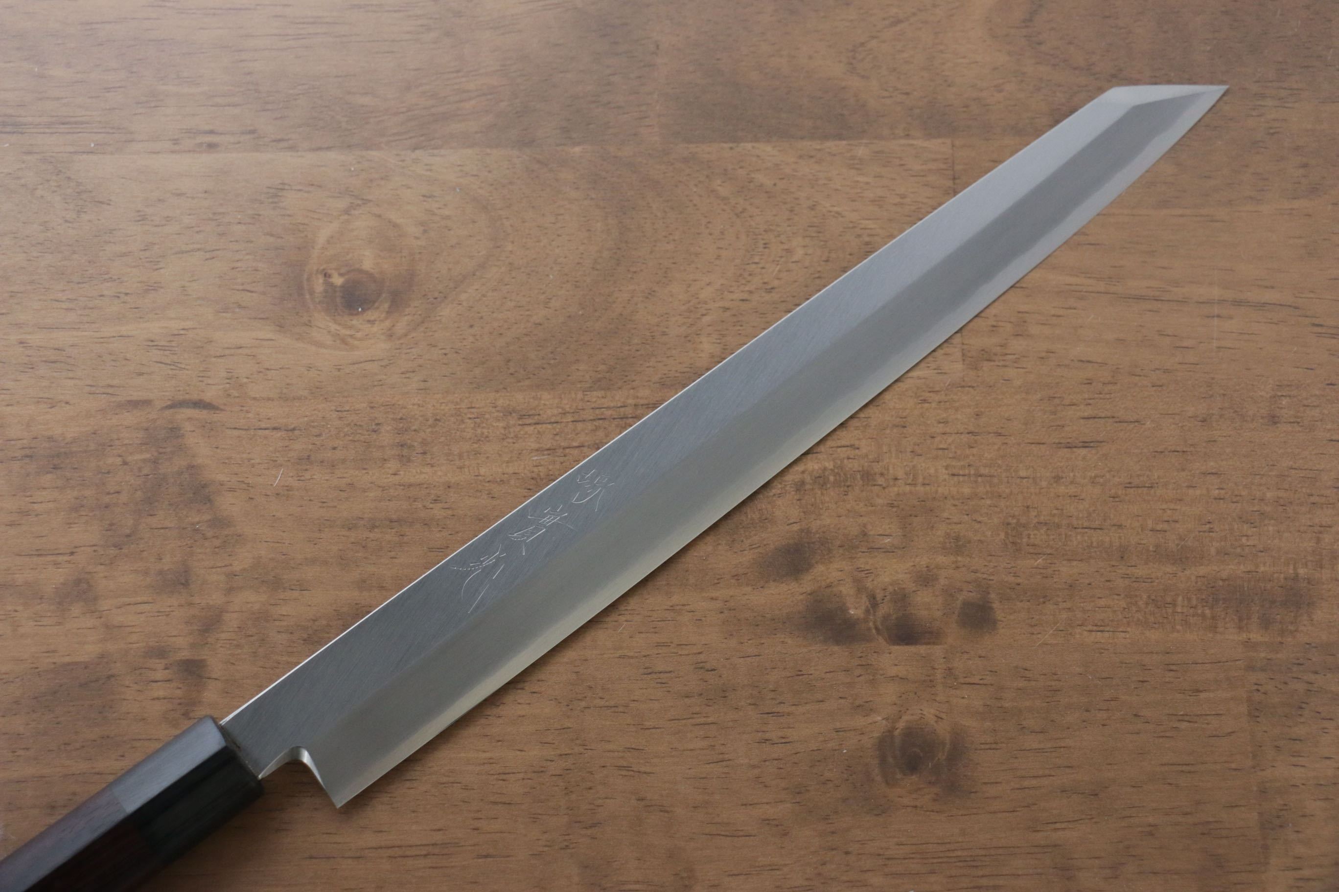 Jikko Silver Steel No.3 Kiritsuke Yanagiba 300mm Shitan Handle - Japanny - Best Japanese Knife