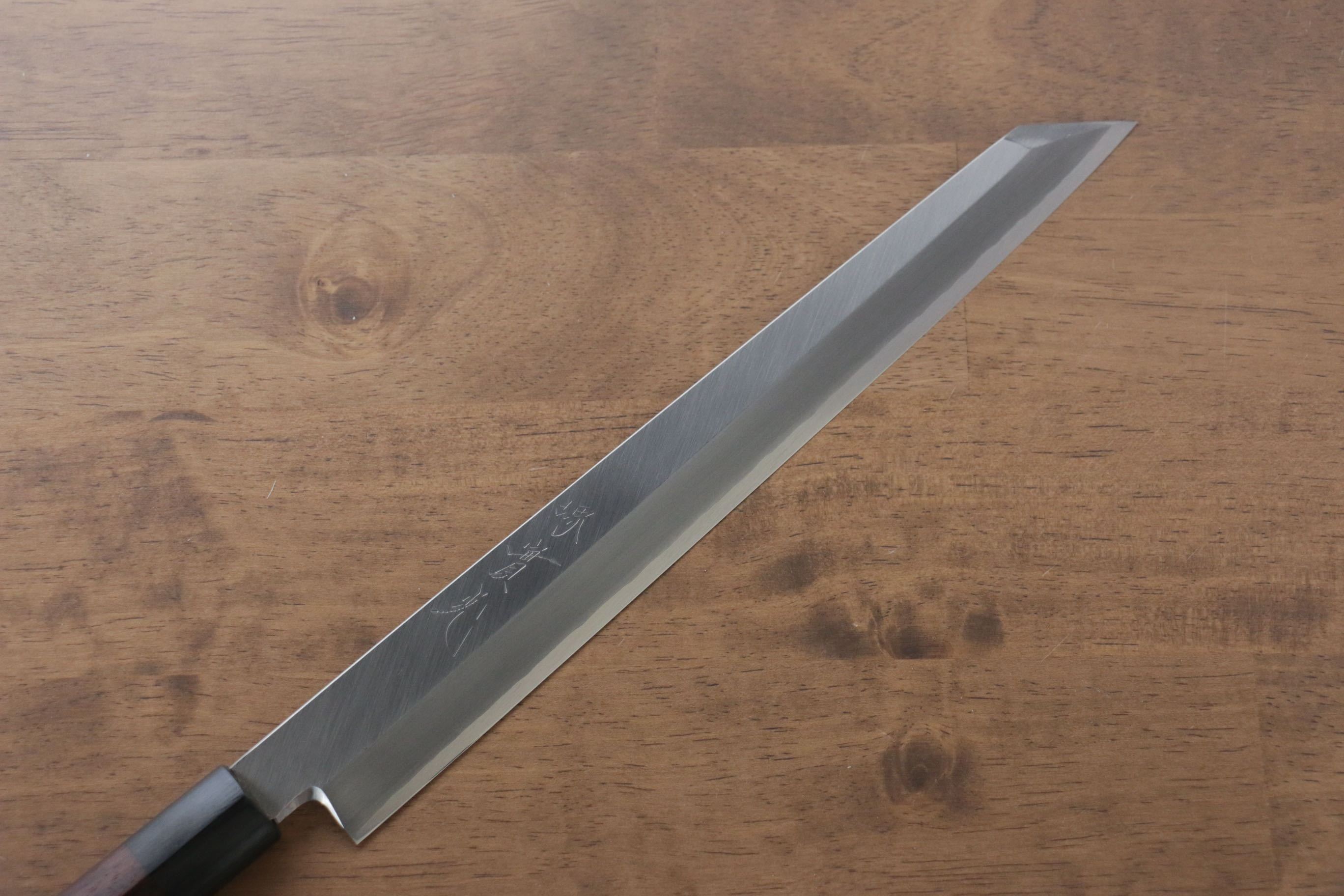 Jikko Silver Steel No.3 Kiritsuke Yanagiba 270mm Shitan Handle - Japanny - Best Japanese Knife