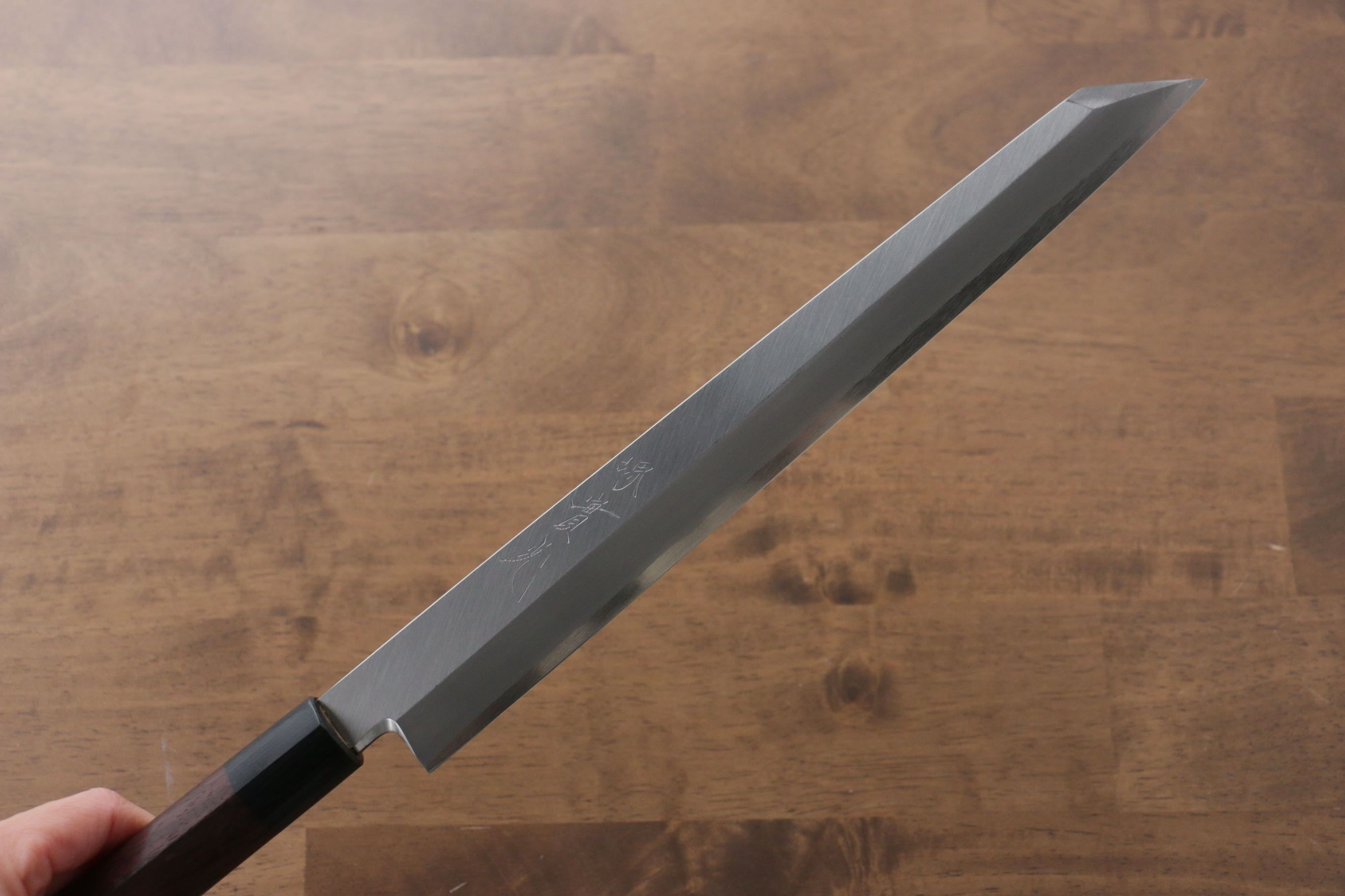 Jikko Silver Steel No.3 Kiritsuke Yanagiba 270mm Shitan Handle - Japanny - Best Japanese Knife