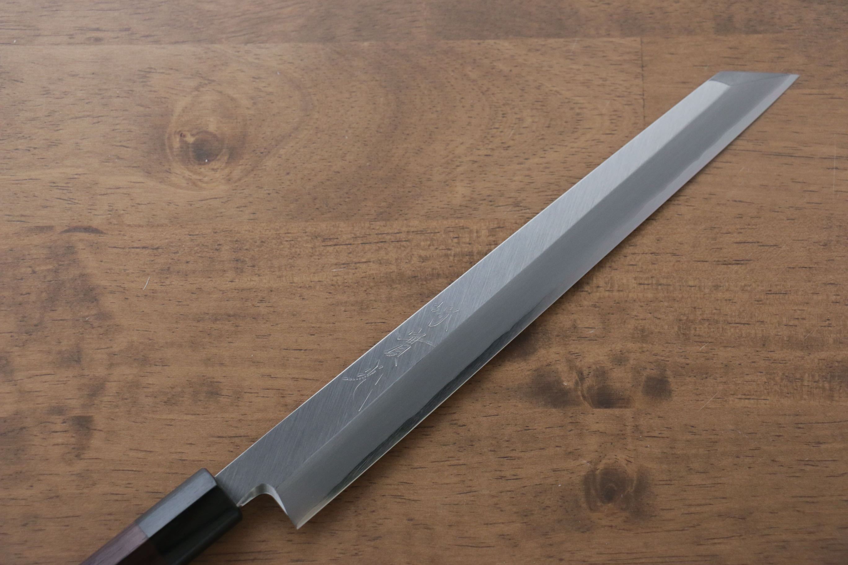 Jikko Silver Steel No.3 Kiritsuke Yanagiba 240mm Shitan Handle - Japanny - Best Japanese Knife
