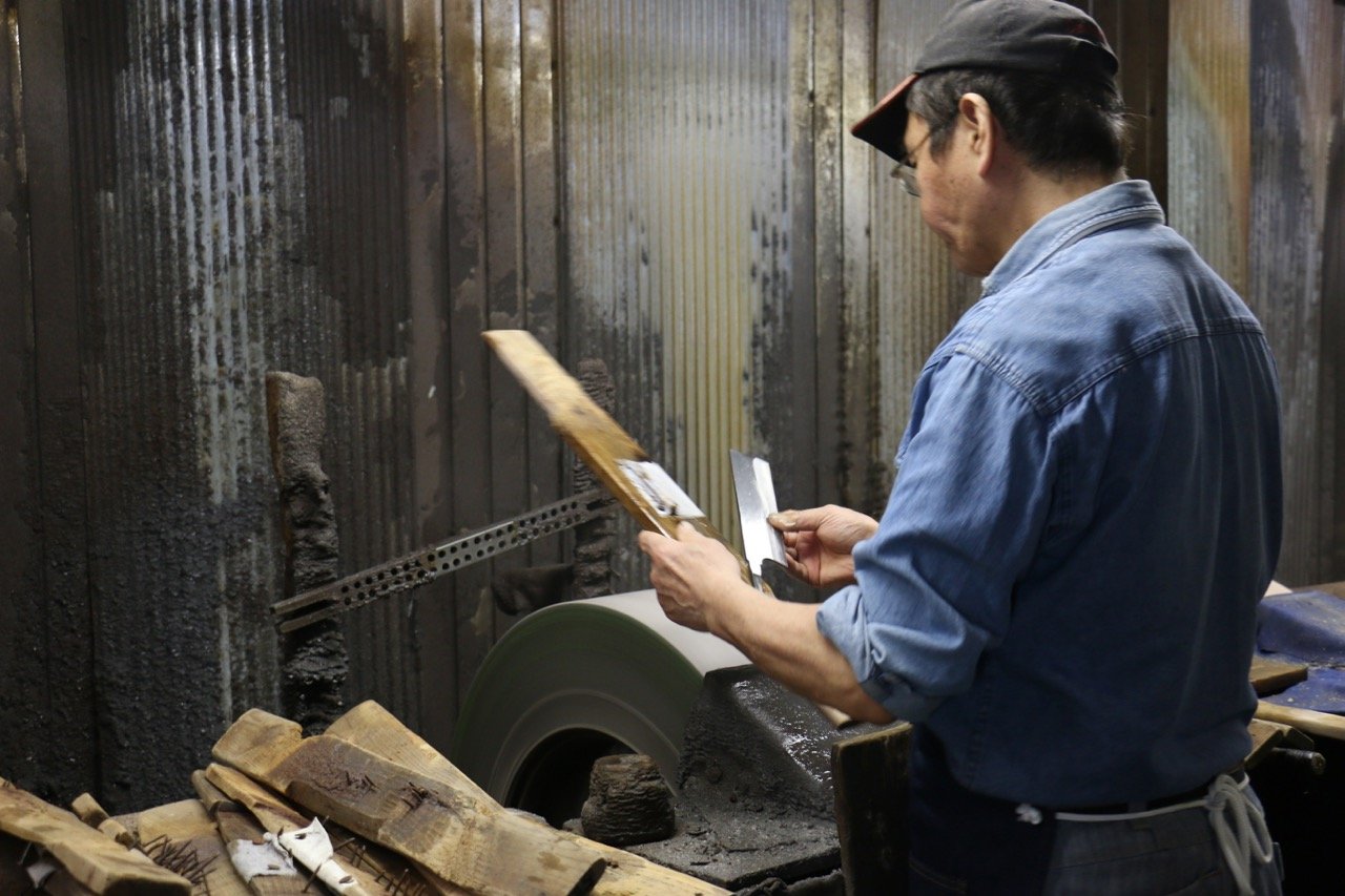 Hideo Kitaoka Blue Steel No.2 Damascus Funayuki 170mm Shitan Handle - Japanny - Best Japanese Knife