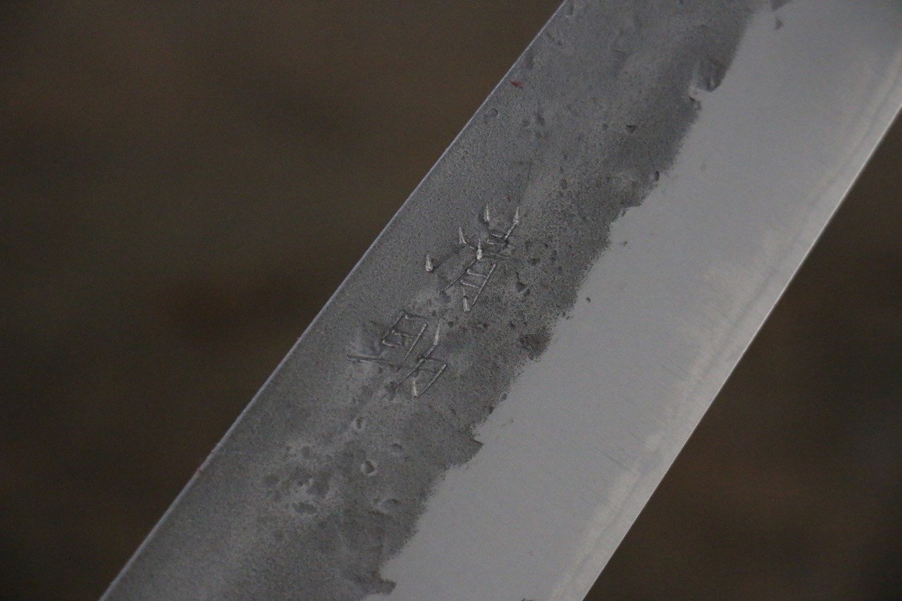 Seisuke Blue Steel No.2 Nashiji Hiraki 165mm Chestnut Handle - Japanny - Best Japanese Knife