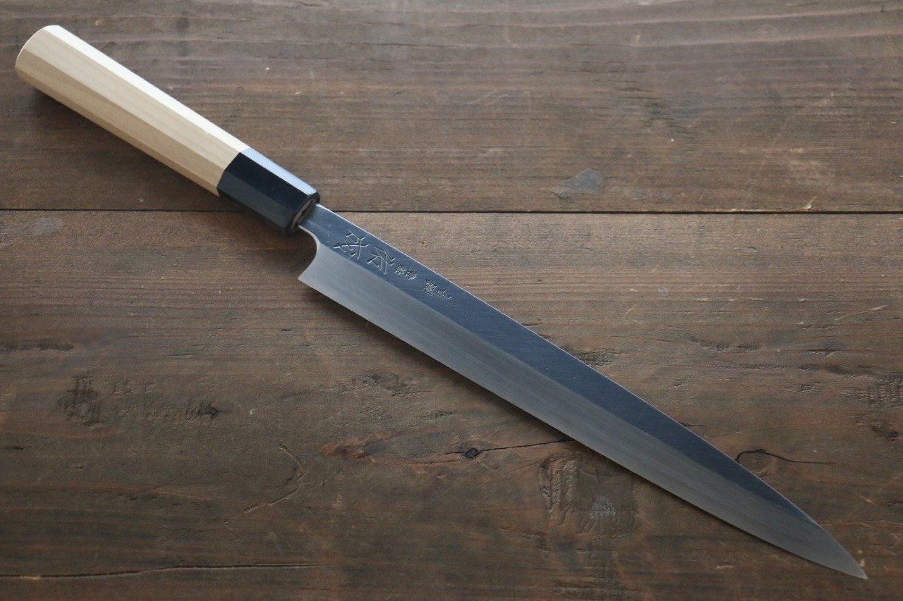 Sukenari Blue Steel No.2 Hongasumi Yanagiba Magnolia Handle - Japanny - Best Japanese Knife
