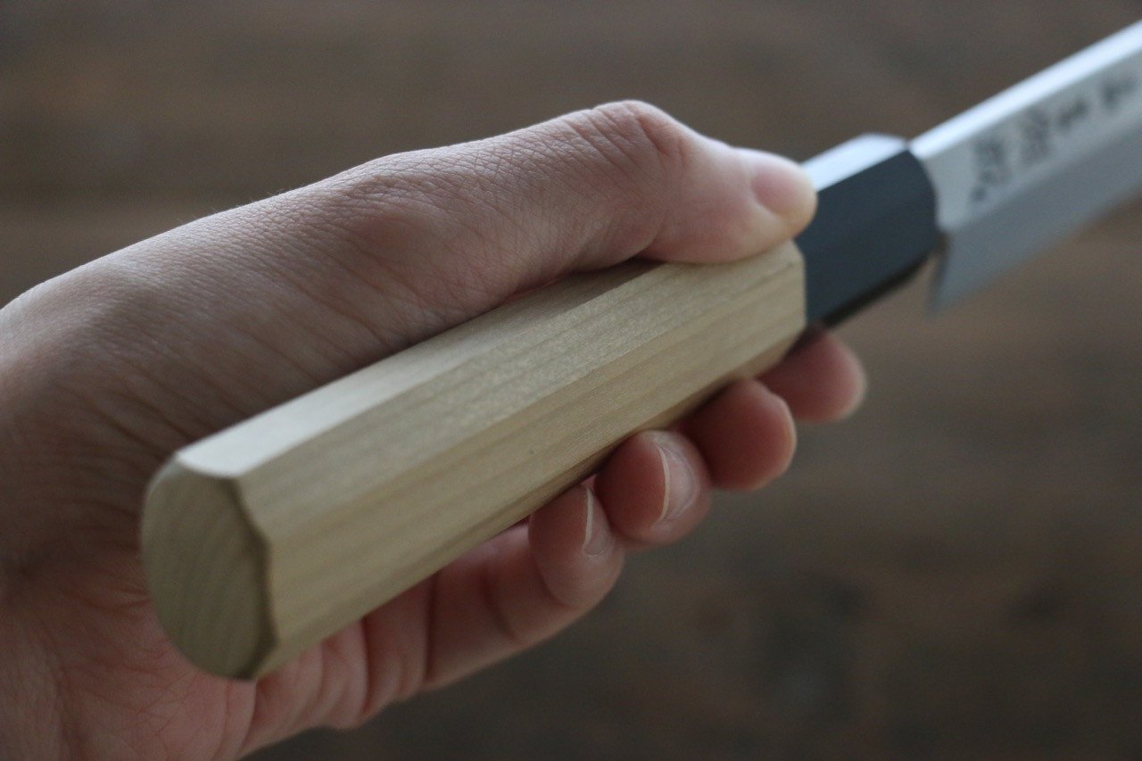 Sukenari Blue Steel No.2 Hongasumi Yanagiba Magnolia Handle - Japanny - Best Japanese Knife