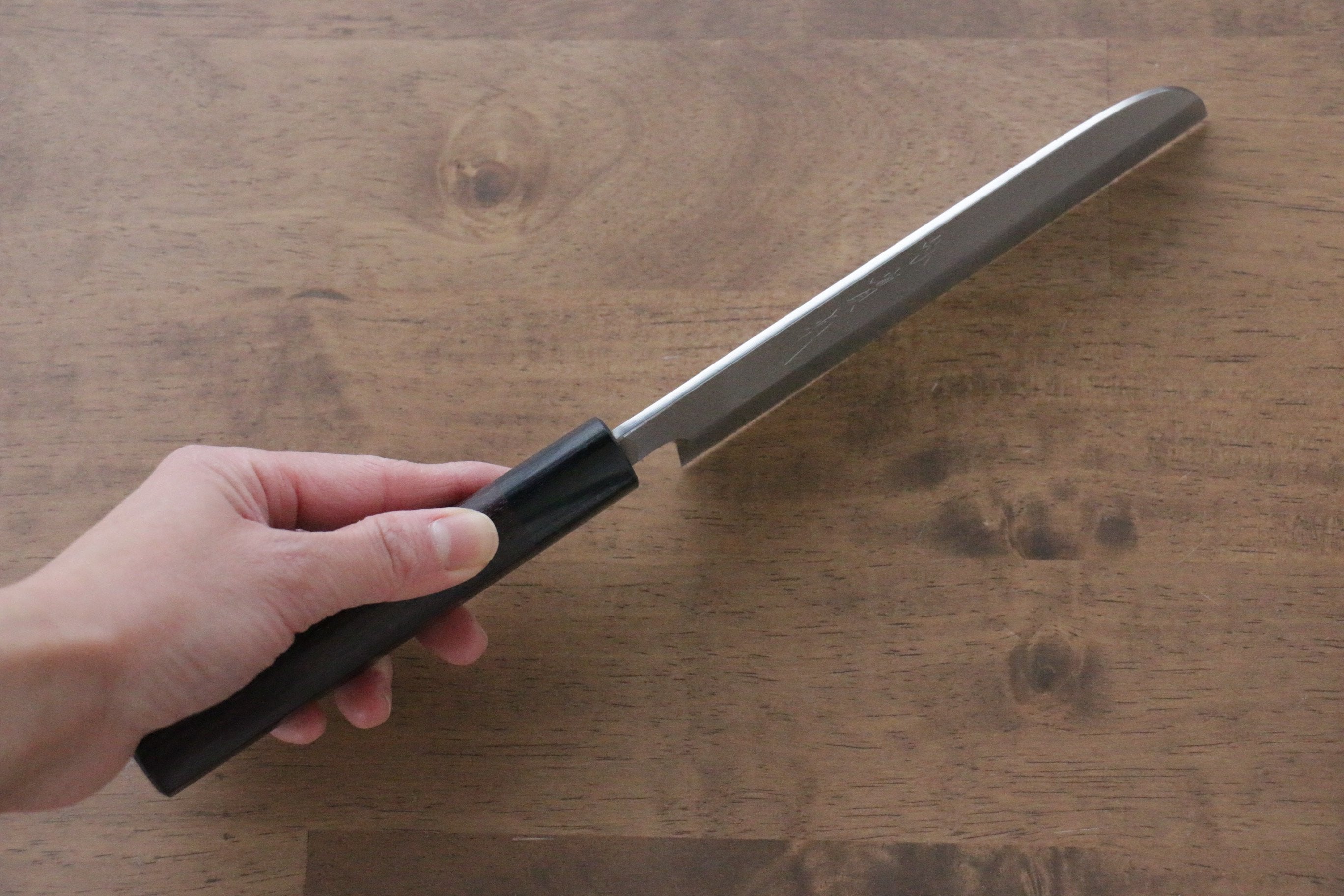 Jikko Silver Steel No.3 Kamagata Usuba 165mm Shitan Handle - Japanny - Best Japanese Knife