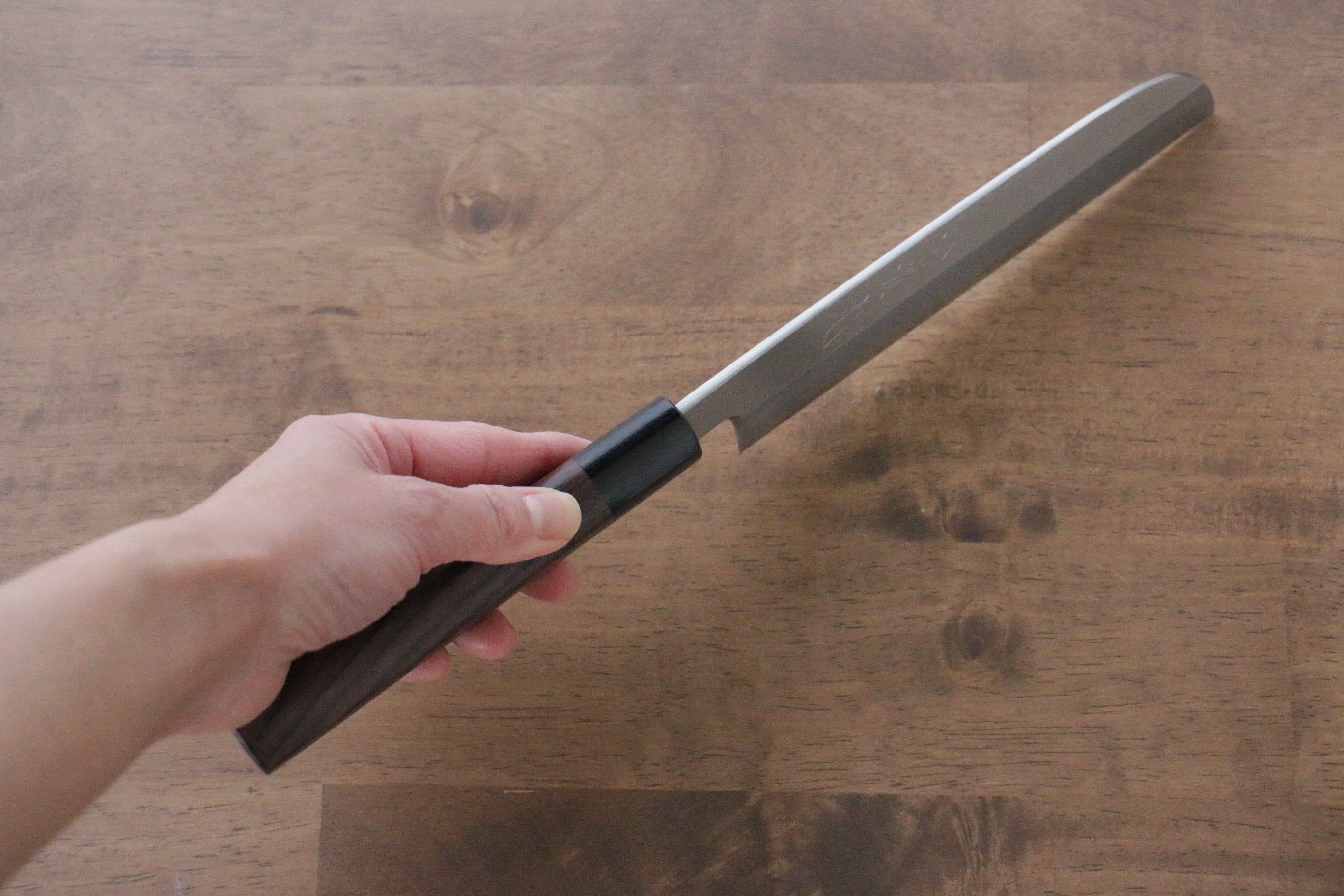 Jikko Silver Steel No.3 Kamagata Usuba 180mm Shitan Handle - Japanny - Best Japanese Knife