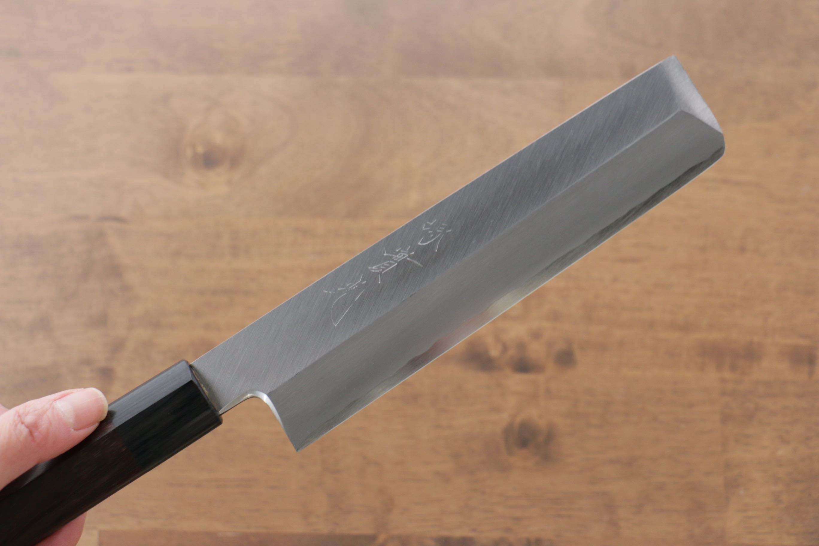 Jikko Silver Steel No.3 Usuba 180mm Shitan Handle - Japanny - Best Japanese Knife