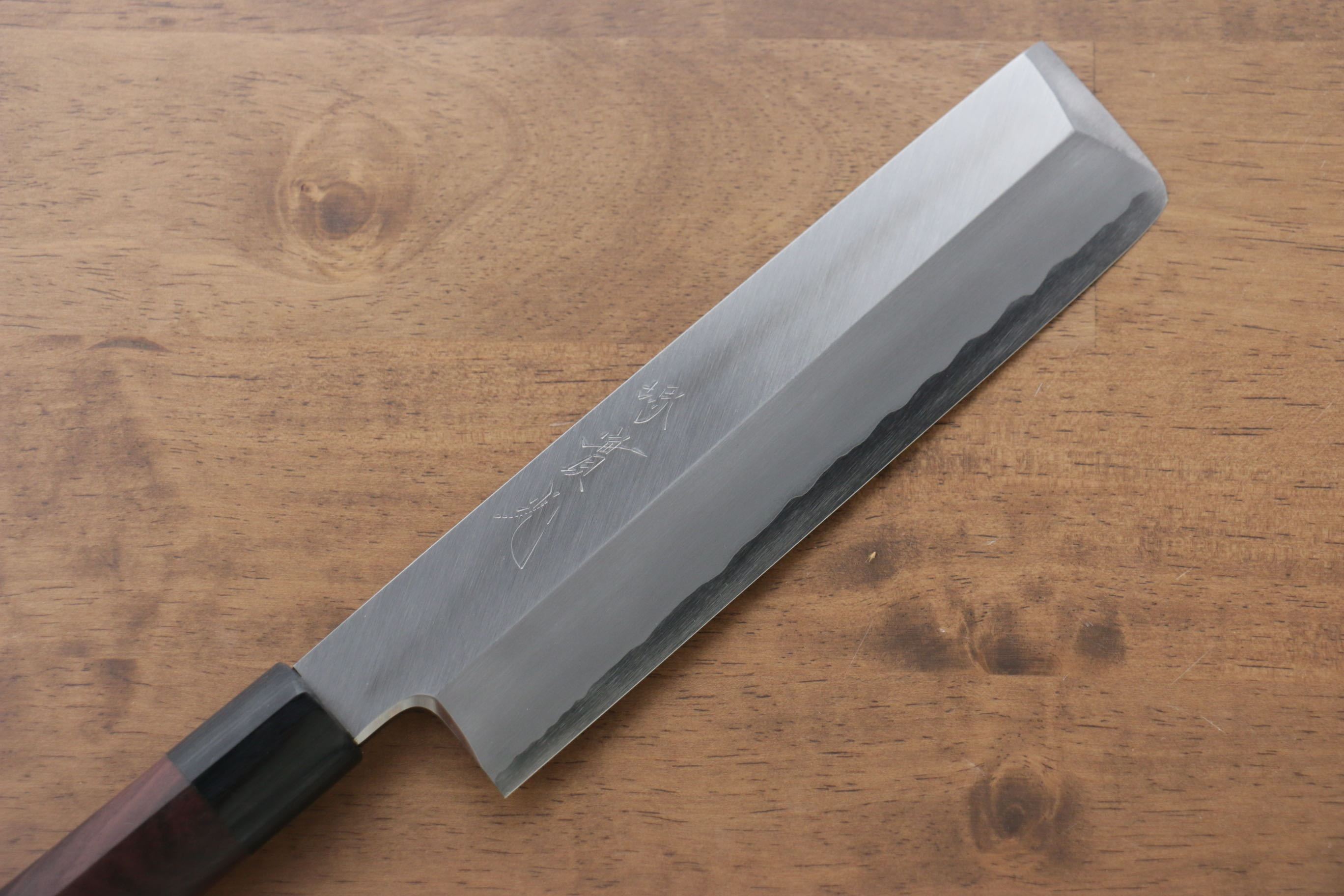 Jikko Silver Steel No.3 Usuba 195mm Shitan Handle - Japanny - Best Japanese Knife