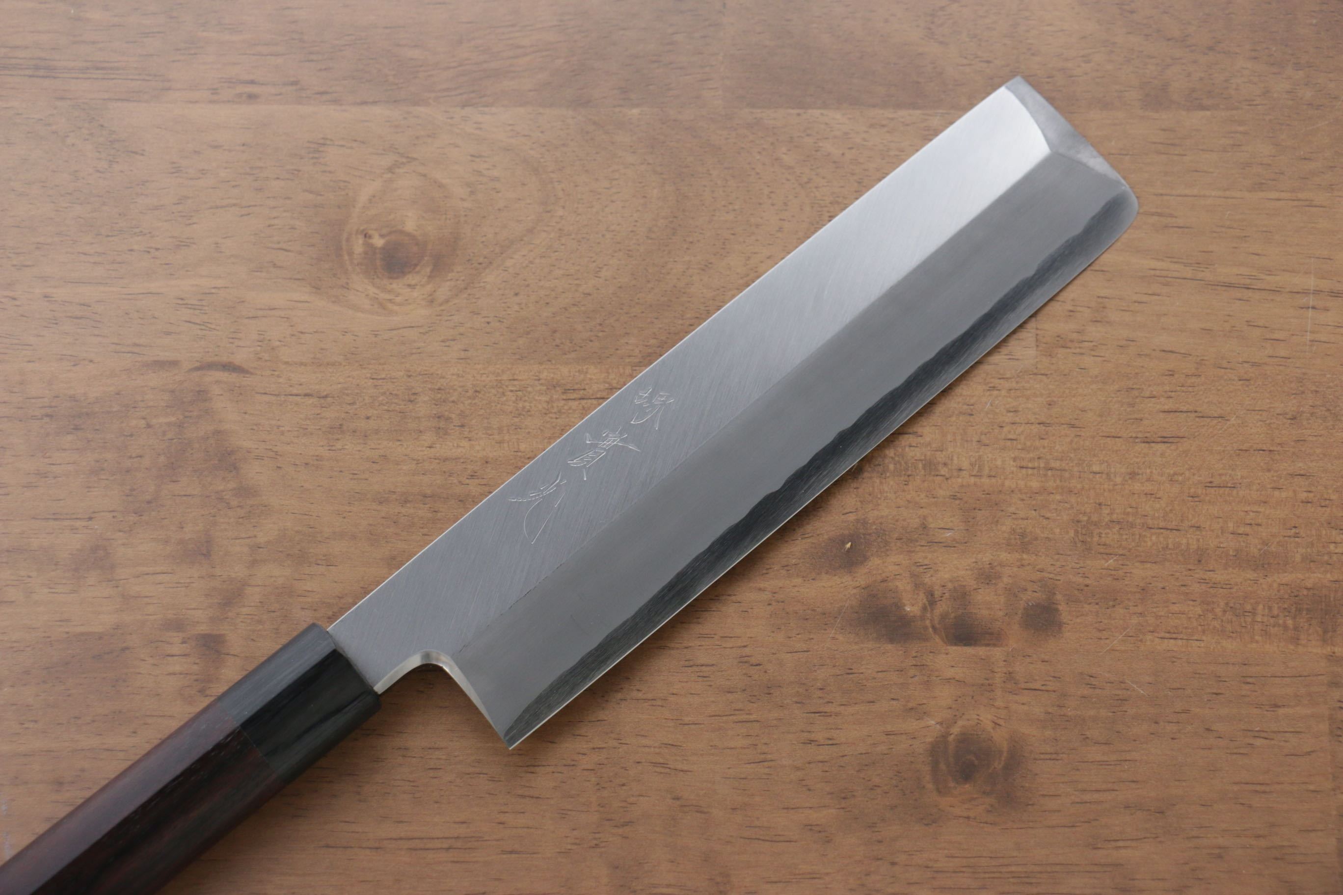 Jikko Silver Steel No.3 Usuba 210mm Shitan Handle - Japanny - Best Japanese Knife