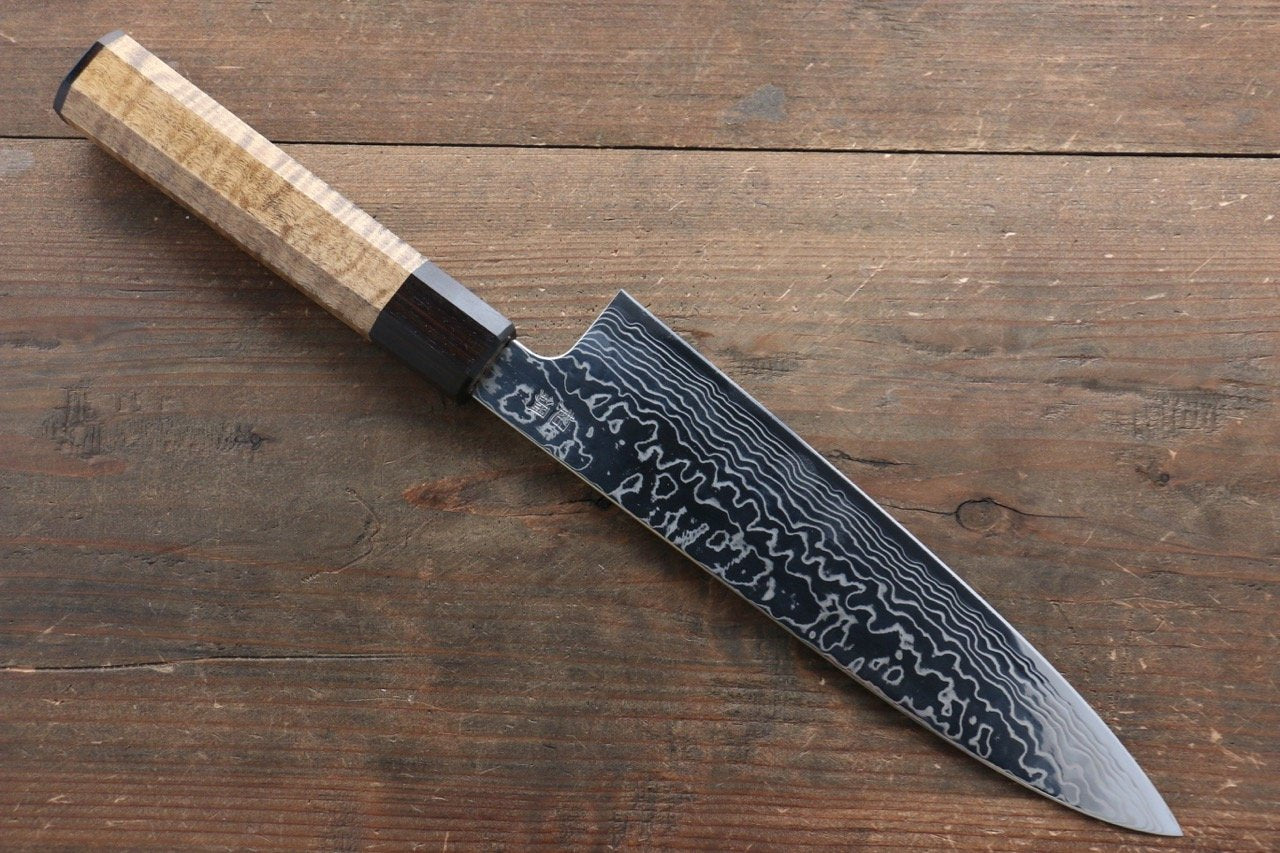 Sukenari ZDP189 Damascus Gyuto 210mm Marronnier Handle - Japanny - Best Japanese Knife