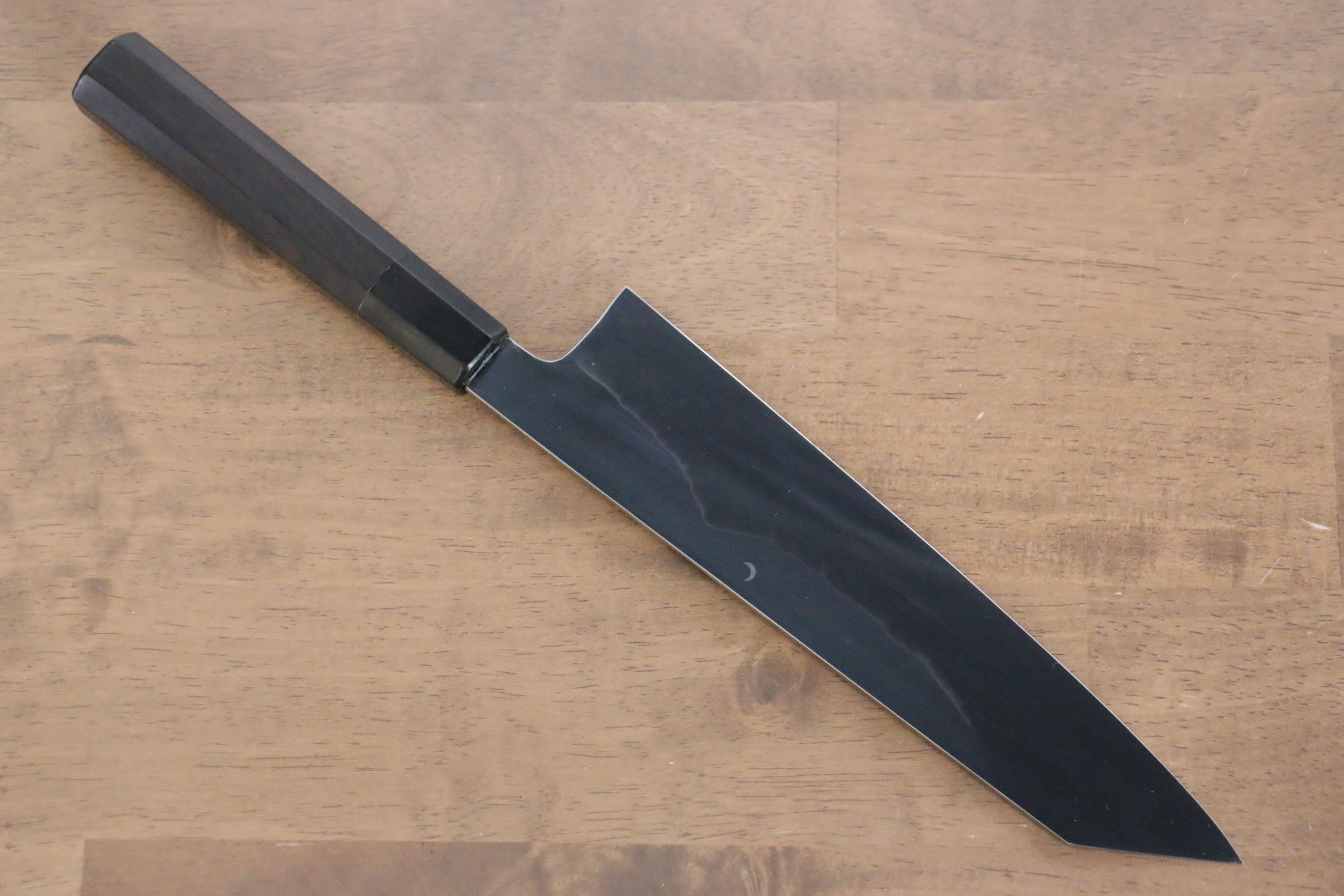 Jikko Fujisan Honyaki White Steel No.3 Mirrored Finish Kiritsuke Gyuto 210mm Ebony Wood Handle - Japanny - Best Japanese Knife