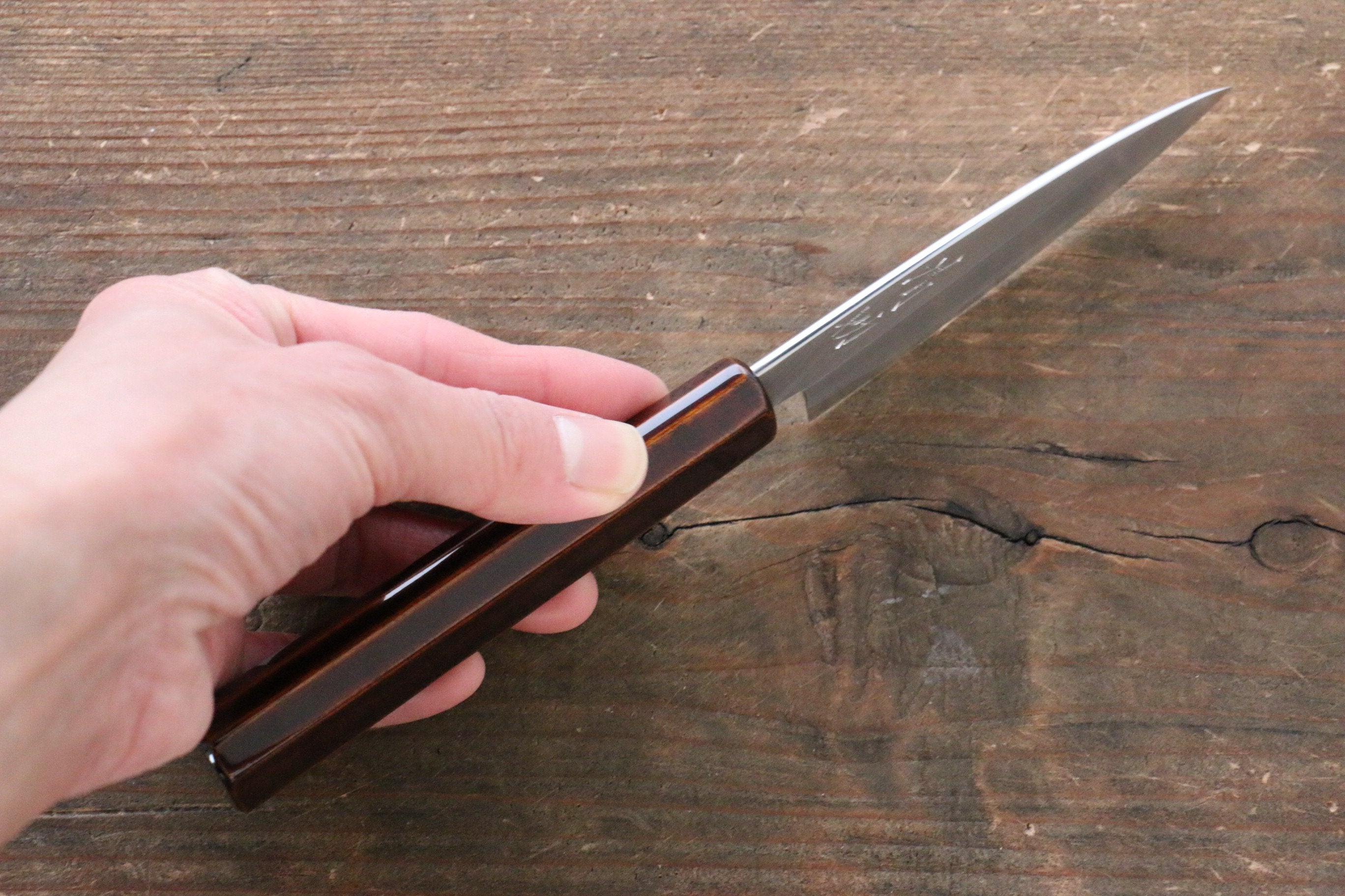 Seisuke Silver Steel No.3 Paring 85mm Wood(Lacquered) Handle - Japanny - Best Japanese Knife