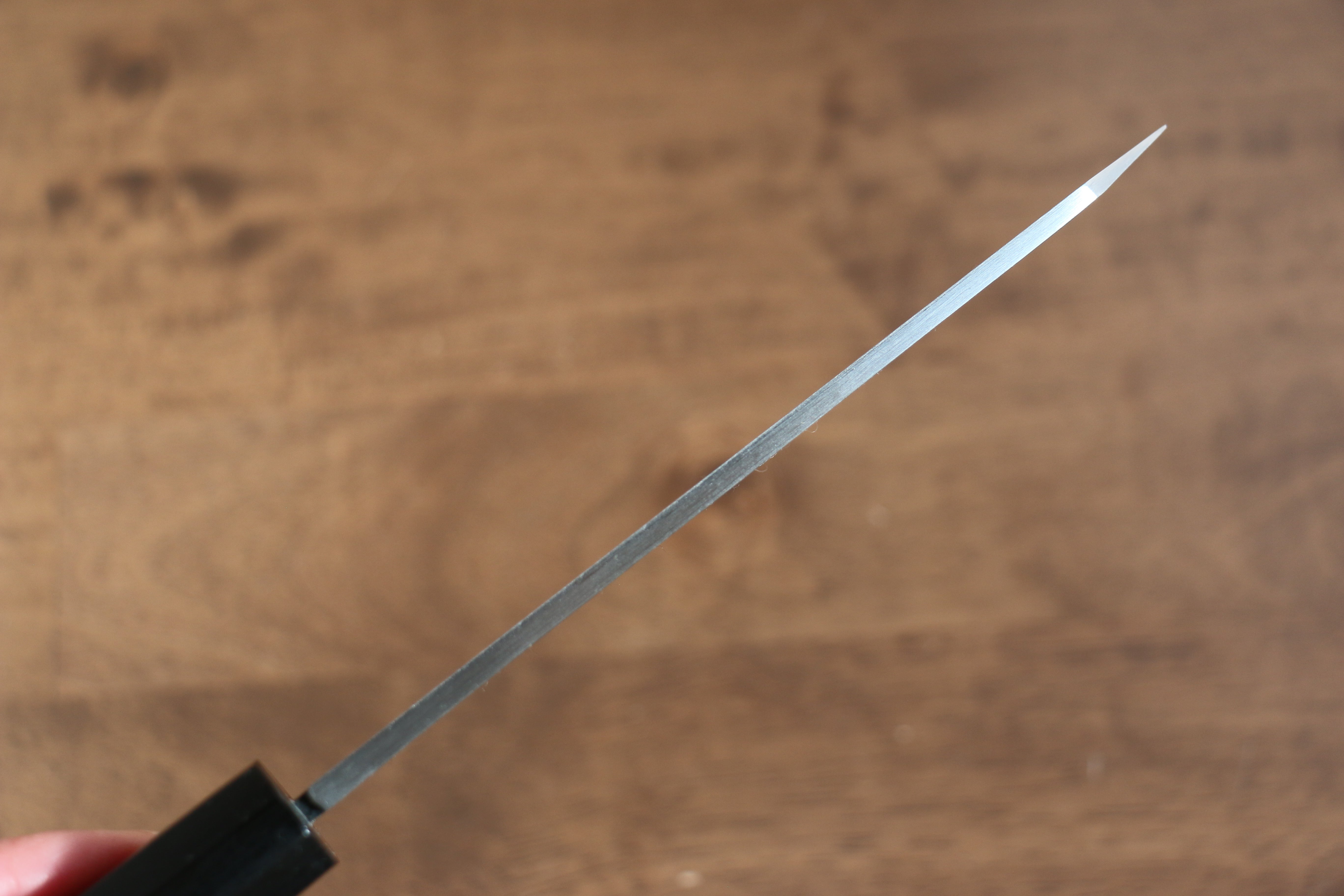 Hideo Kitaoka Blue Steel No.2 Damascus Honesuki Boning 150mm Shitan Handle - Japanny - Best Japanese Knife