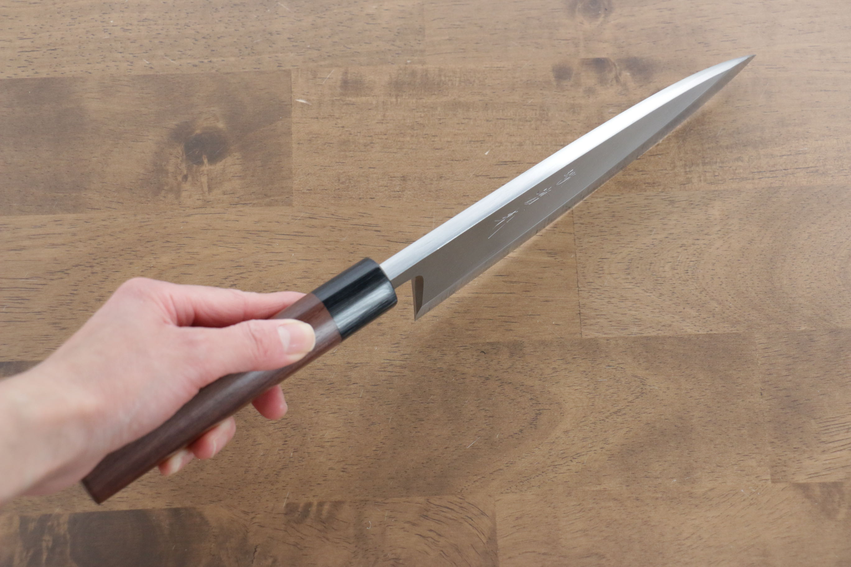 Jikko White Steel No.2 Deba 195mm Shitan Handle - Japanny - Best Japanese Knife