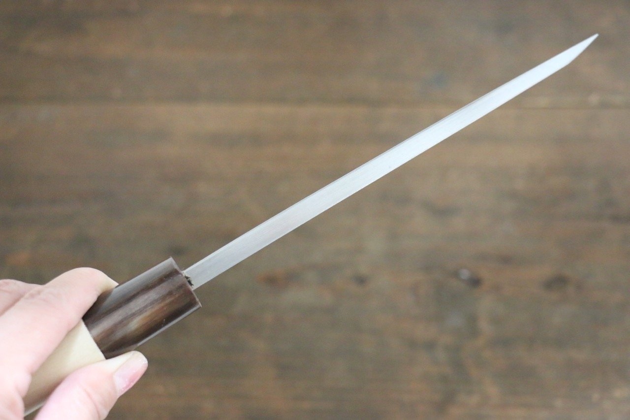 Sakai Takayuki Kasumitogi White Steel Temari engraving Deba 165mm - Japanny - Best Japanese Knife