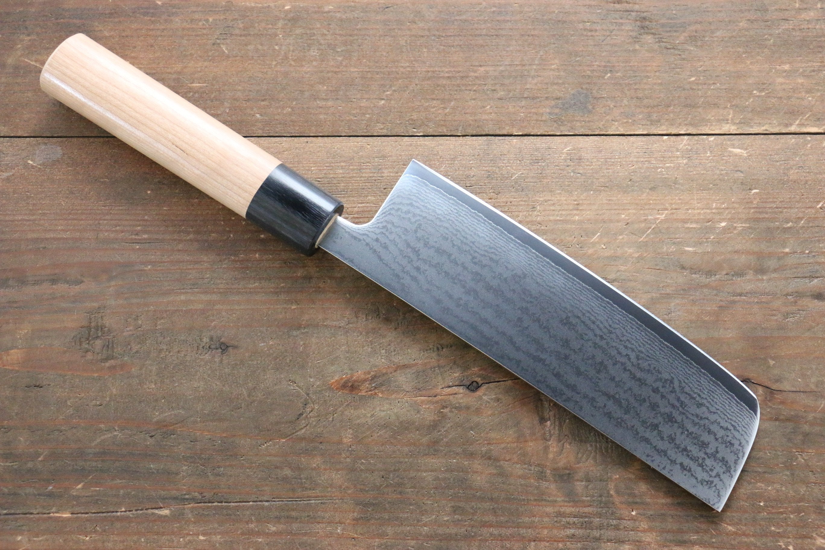 Seisuke VG10 63 Layer Damascus Usuba 165mm Mahogany Handle - Japanny - Best Japanese Knife