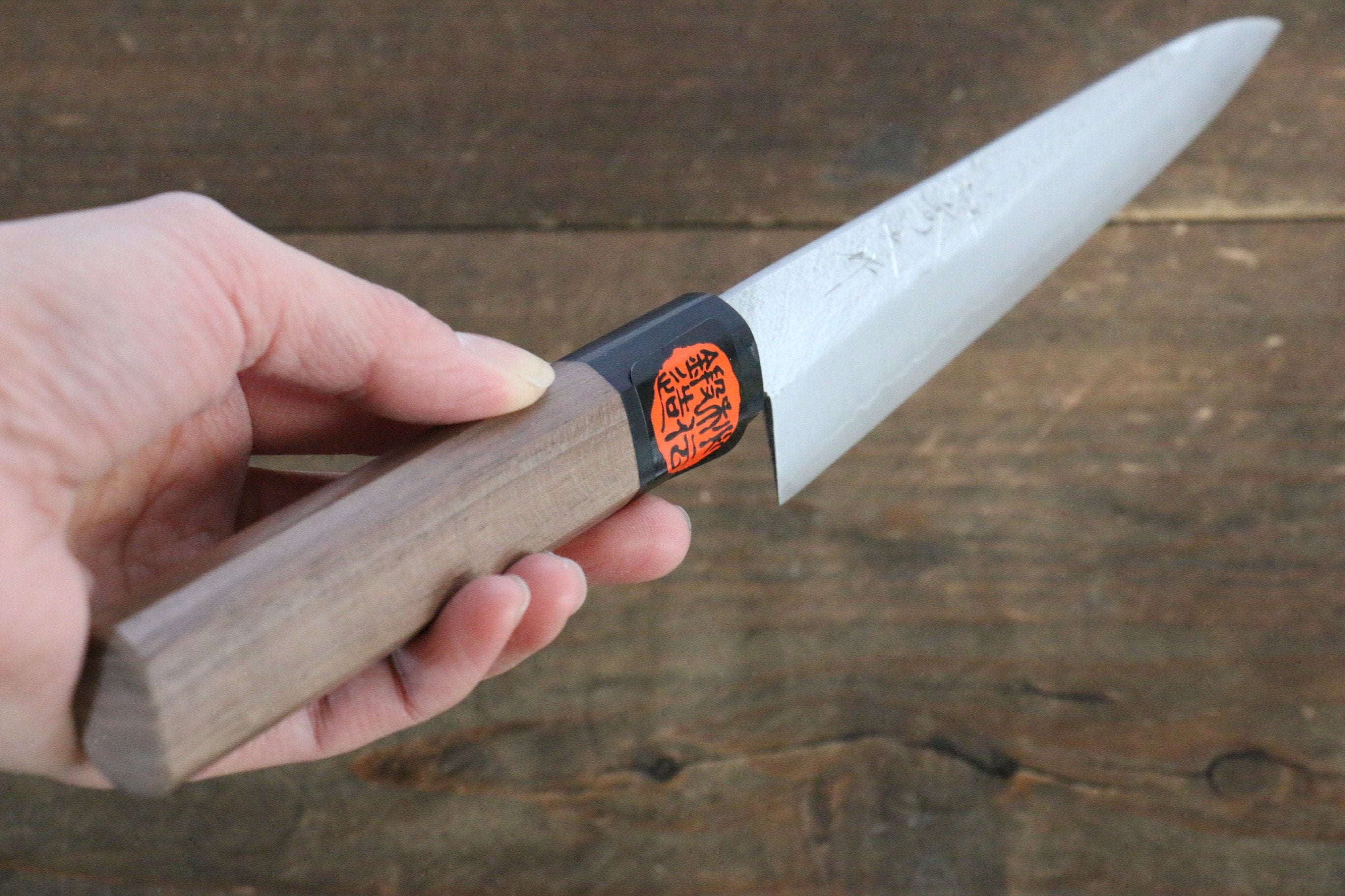 Shigeki Tanaka Silver Steel No.3 Nashiji Petty-Utility 150mm Walnut Handle - Japanny - Best Japanese Knife