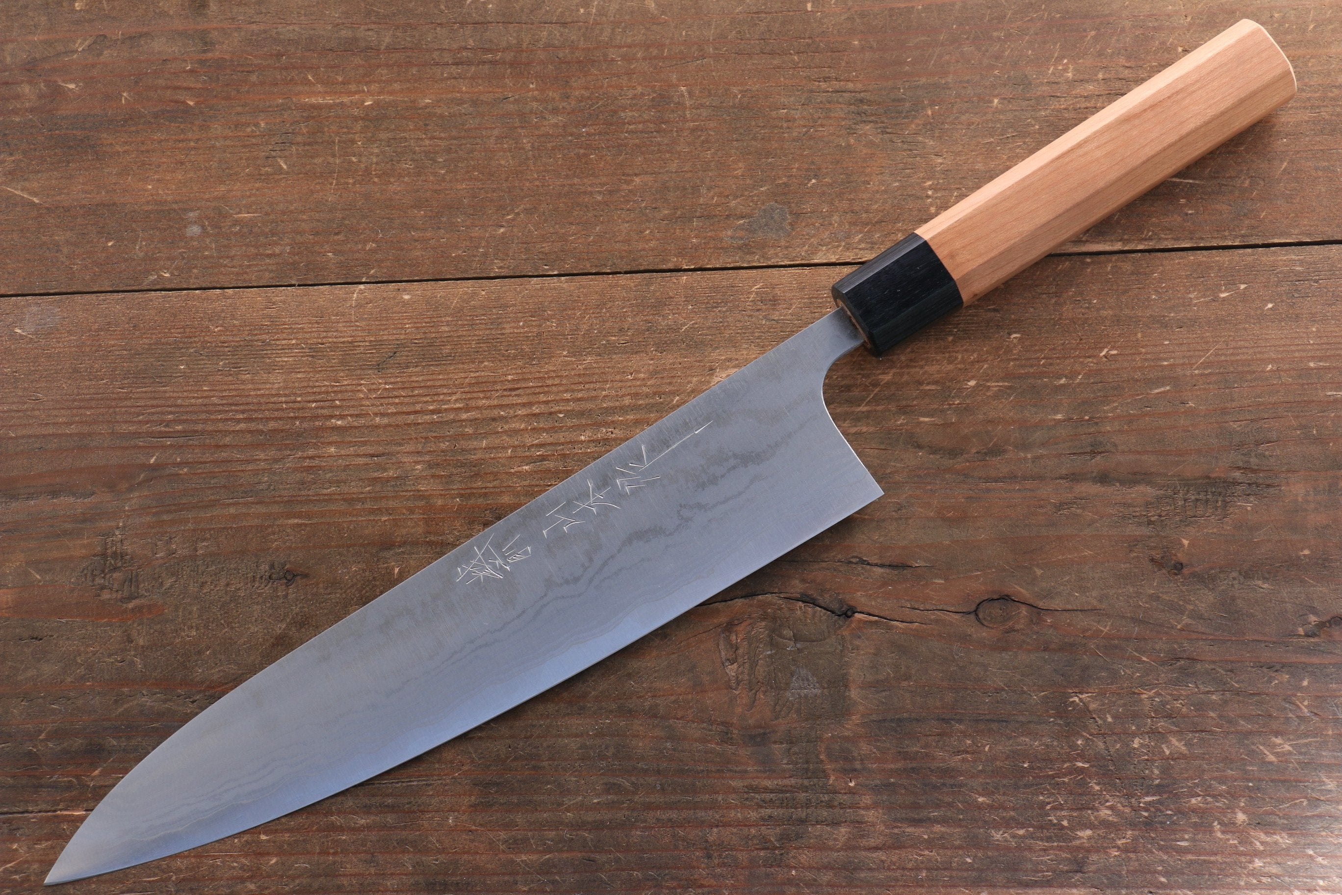 Nao Yamamoto VG10 Damascus Gyuto 240mm Cherry Blossoms Handle - Japanny - Best Japanese Knife