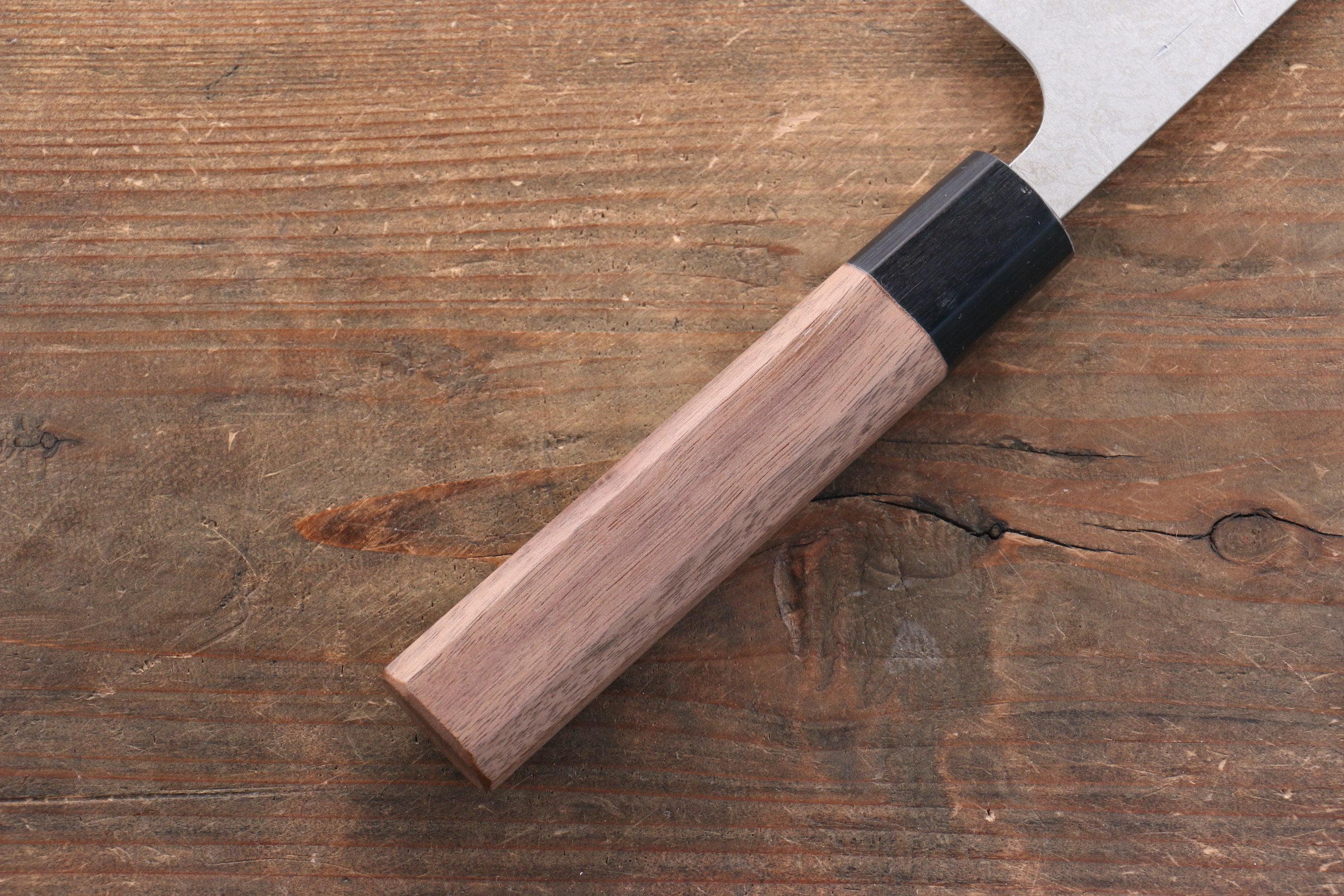 Nao Yamamoto VG10 Black Damascus Santoku 165mm Walnut Handle - Japanny - Best Japanese Knife