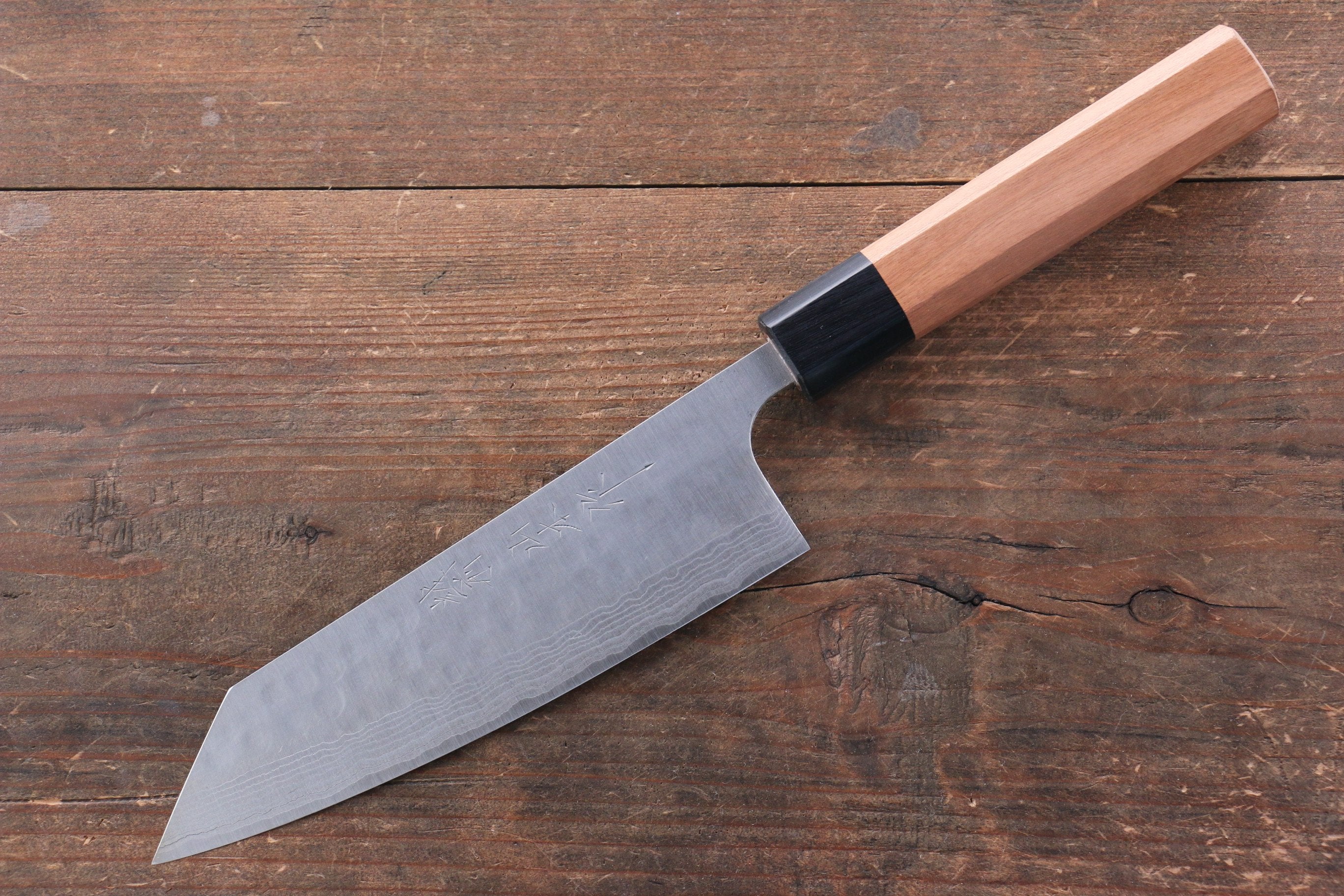 Nao Yamamoto SRS13 Black Damascus Bunka 165mm Cherry Blossoms - Japanny - Best Japanese Knife
