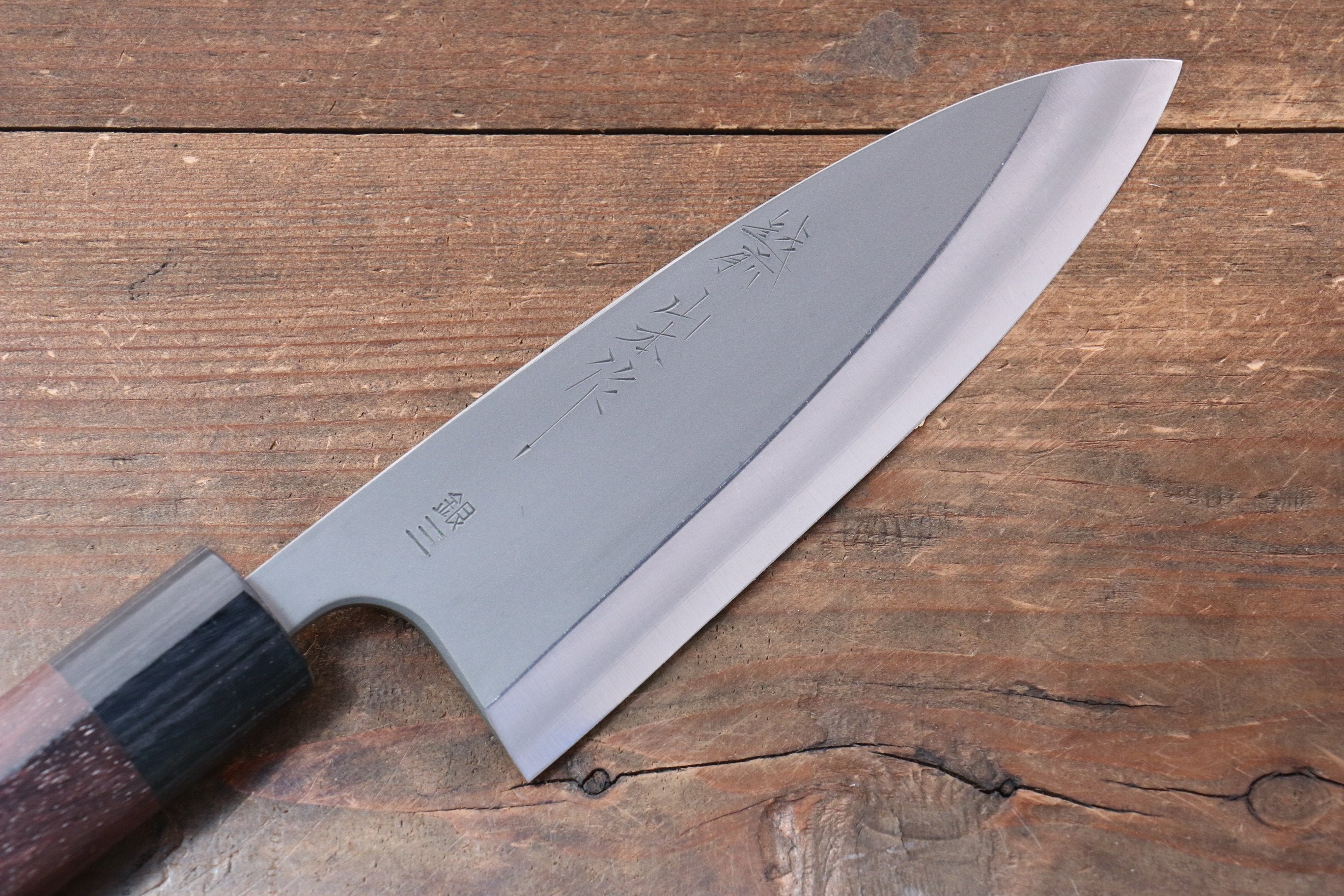 Nao Yamamoto Silver Steel No.3 Nashiji Deba 150mm Shitan Handle - Japanny - Best Japanese Knife