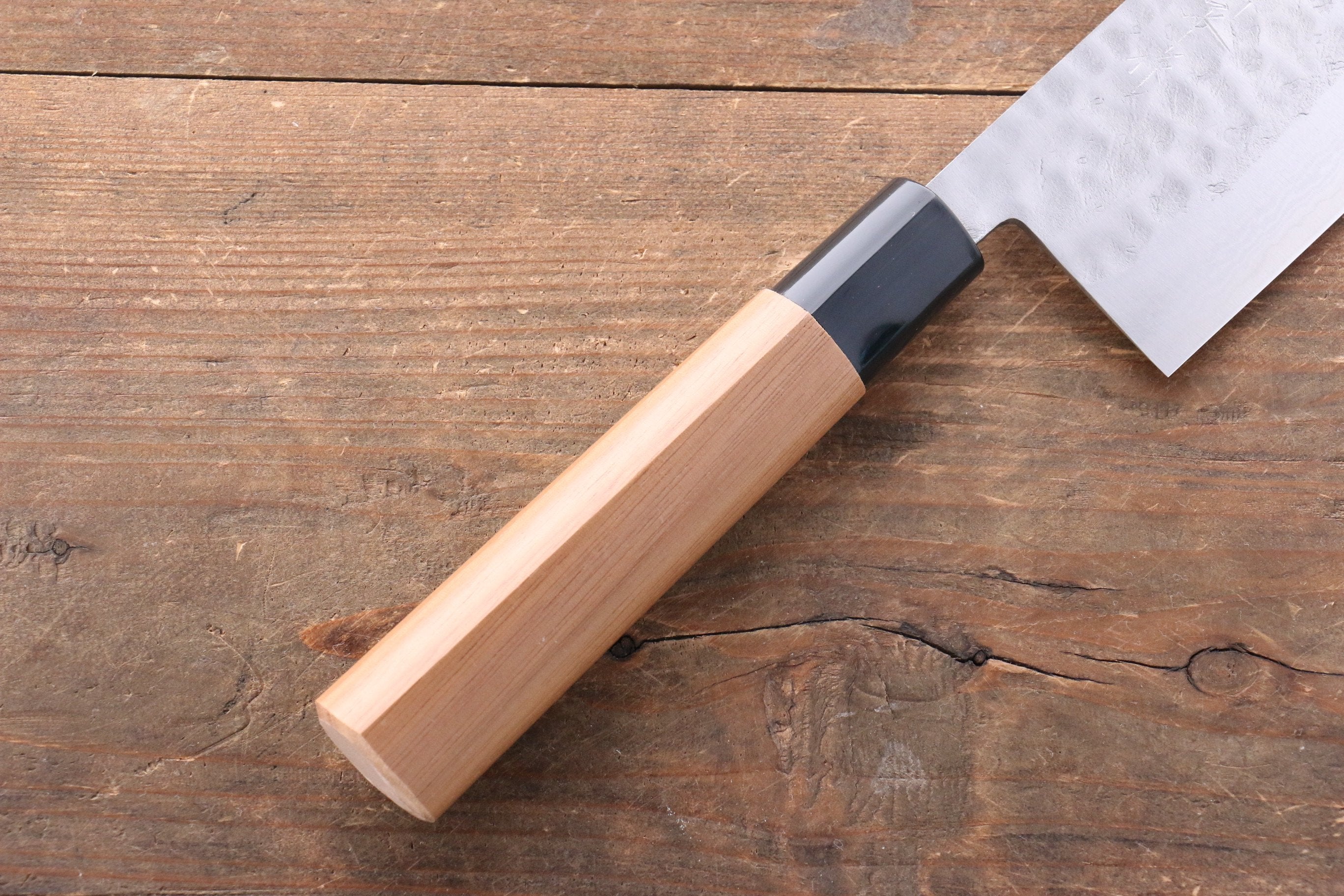 Kunihira Tanryu VG1 Damascus Nakiri 165mm Walnut Handle - Japanny - Best Japanese Knife