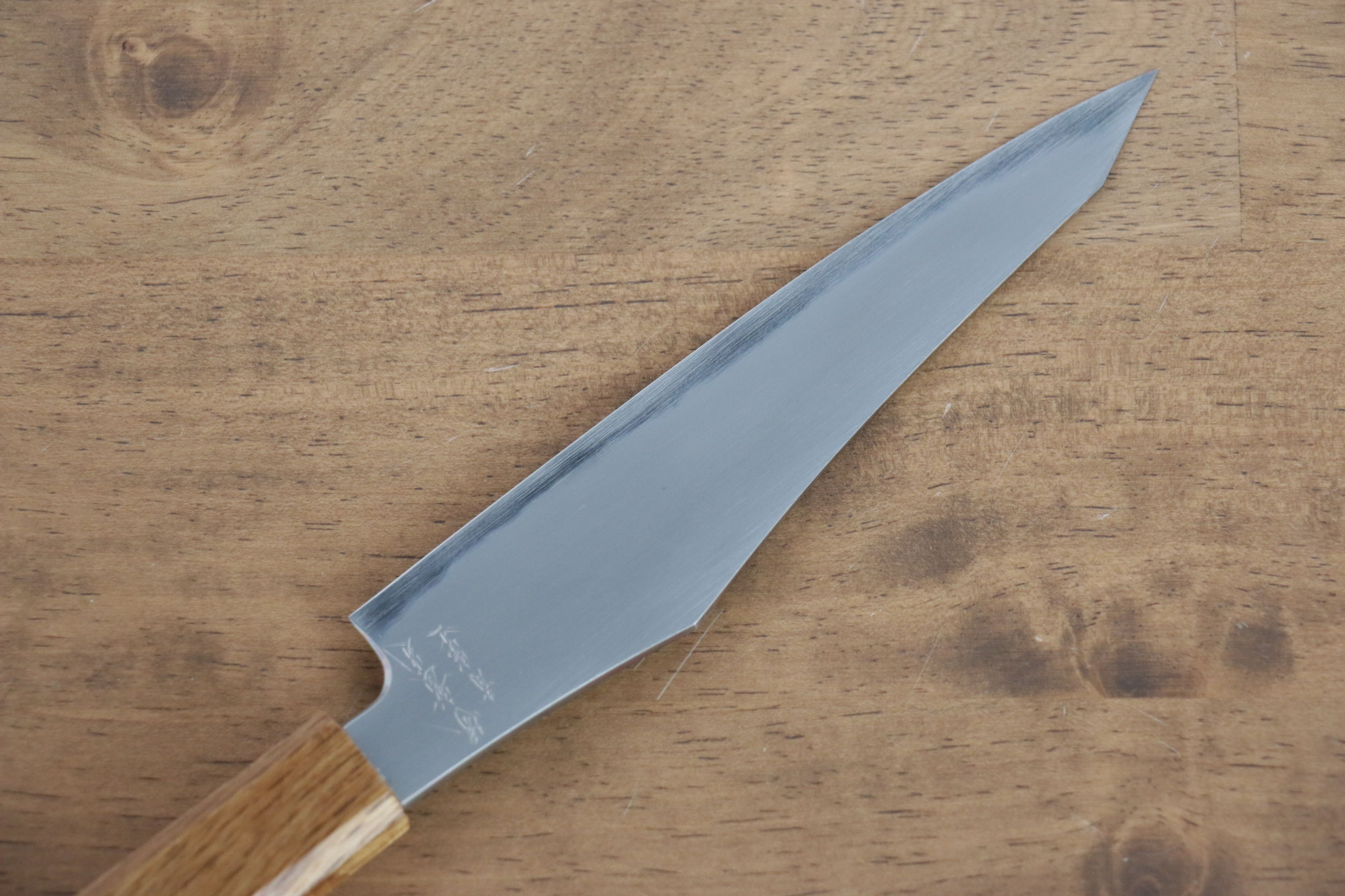 Jikko Fujisan Blue Steel No.2 Petty-Utility 135mm Oak Handle - Japanny - Best Japanese Knife