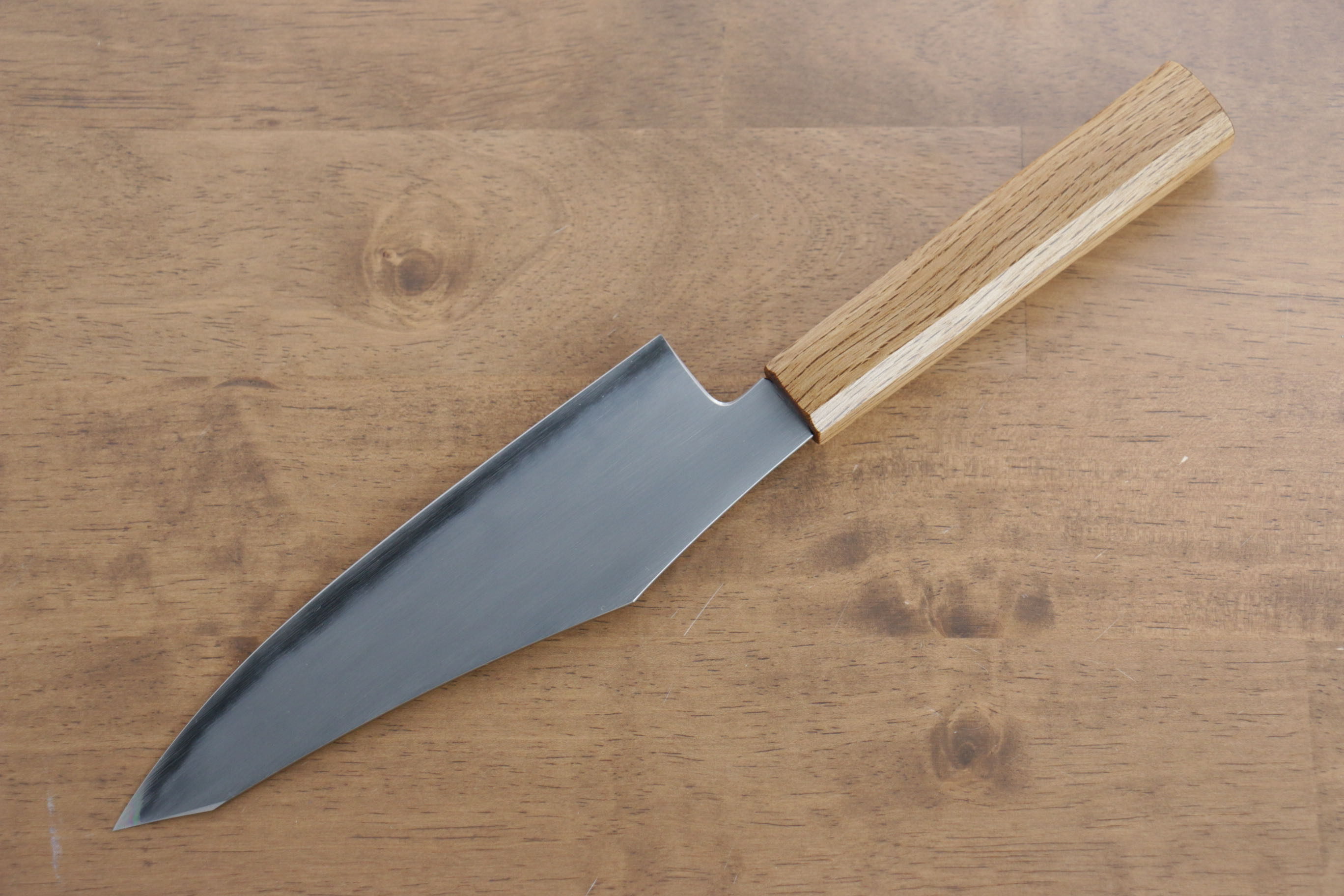 Jikko Fujisan Blue Steel No.2 Santoku 180mm Oak Handle - Japanny - Best Japanese Knife