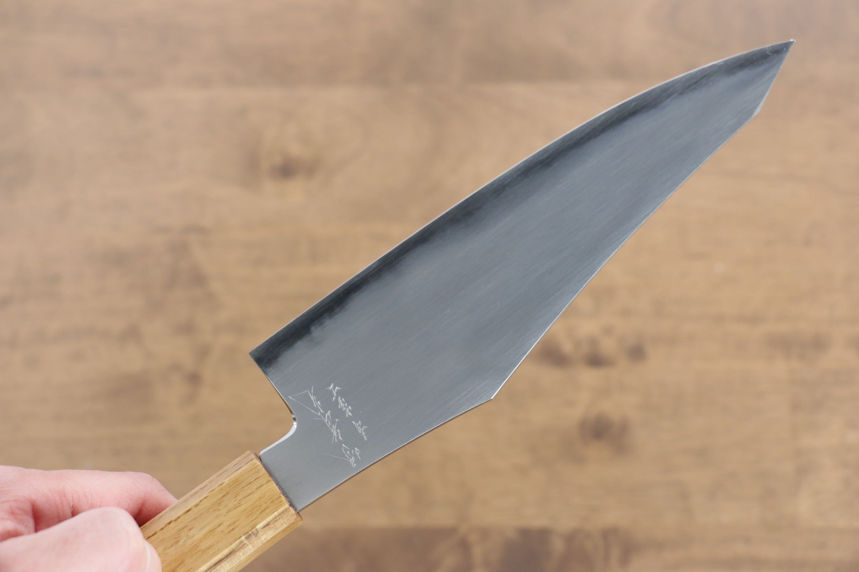 Jikko Fujisan Blue Steel No.2 Santoku 180mm Oak Handle - Japanny - Best Japanese Knife
