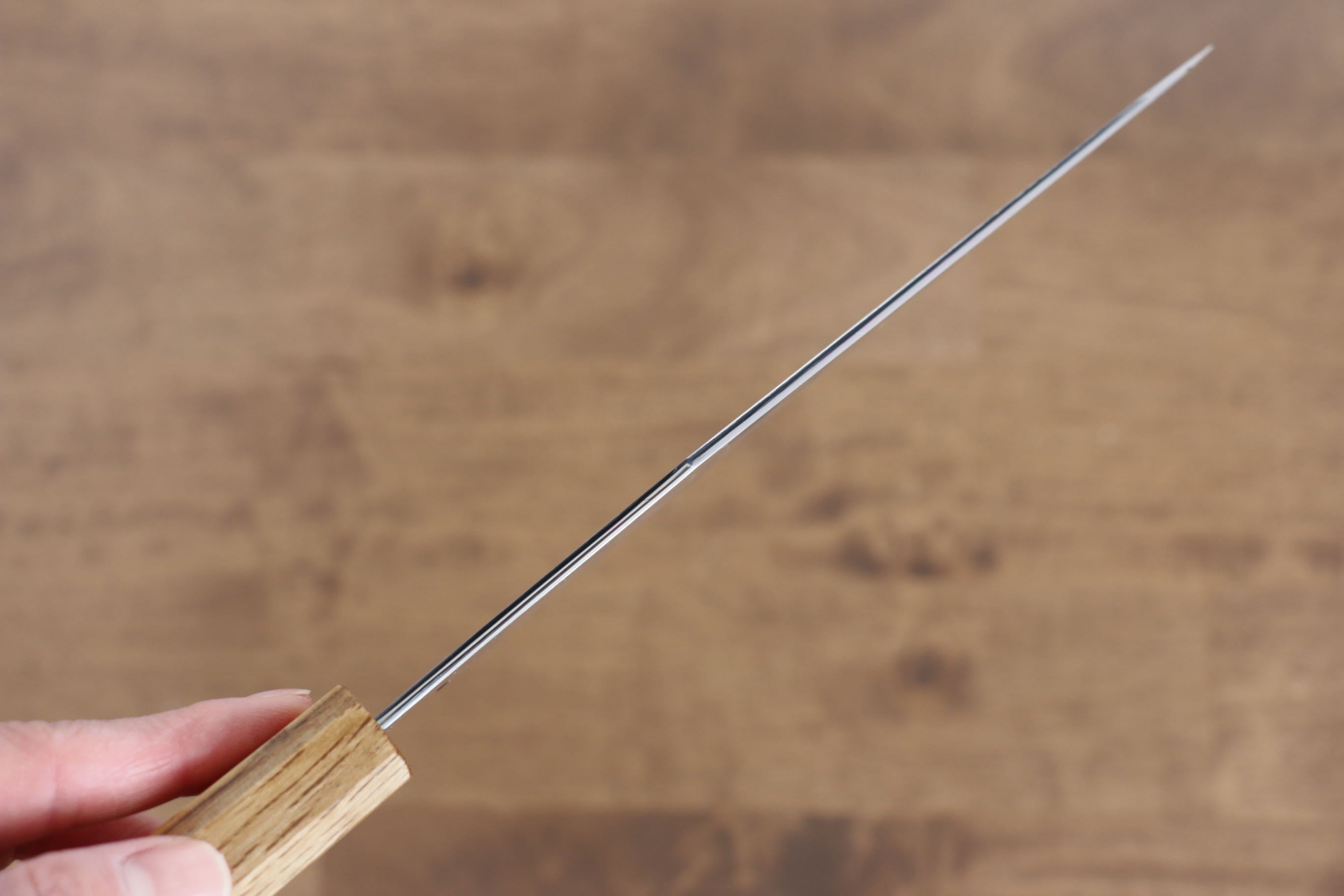 Jikko Fujisan Blue Steel No.2 Santoku 180mm Oak Handle - Japanny - Best Japanese Knife