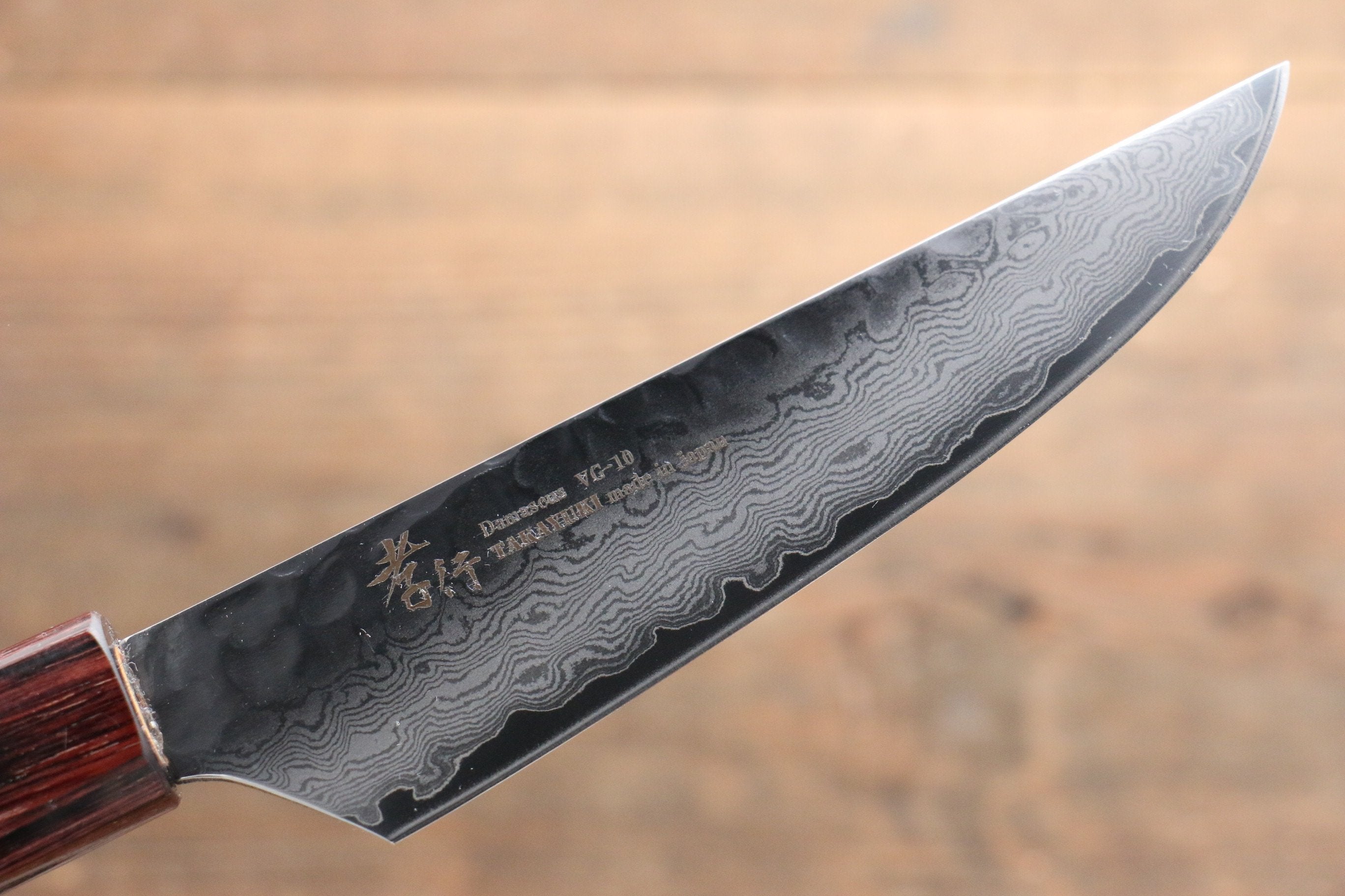 Sakai Takayuki VG10 33 Layer Damascus Steak 120mm with Keyaki Handle(Japanese Elm) Two set - Japanny - Best Japanese Knife