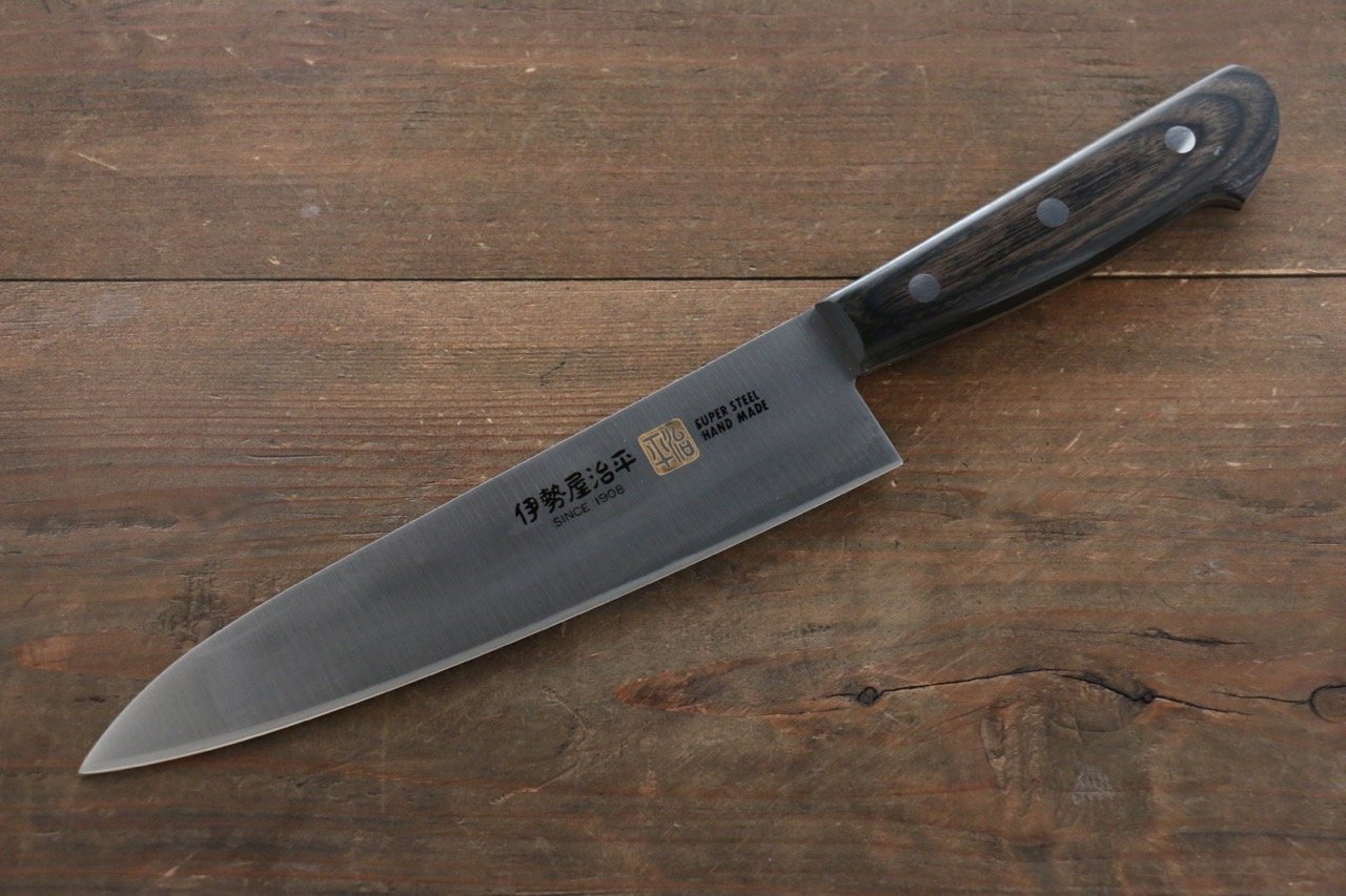 Iseya Molybdenum Gyuto 180mm Black Pakka wood Handle - Japanny - Best Japanese Knife