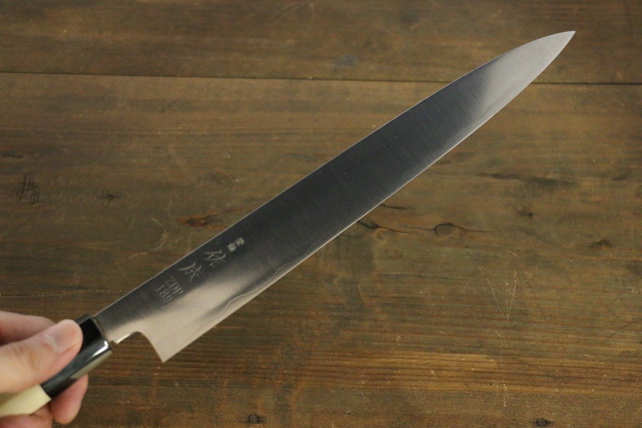 Sukenari ZDP189 3 Layer Sujihiki 240mm Magnolia Handle - Japanny - Best Japanese Knife