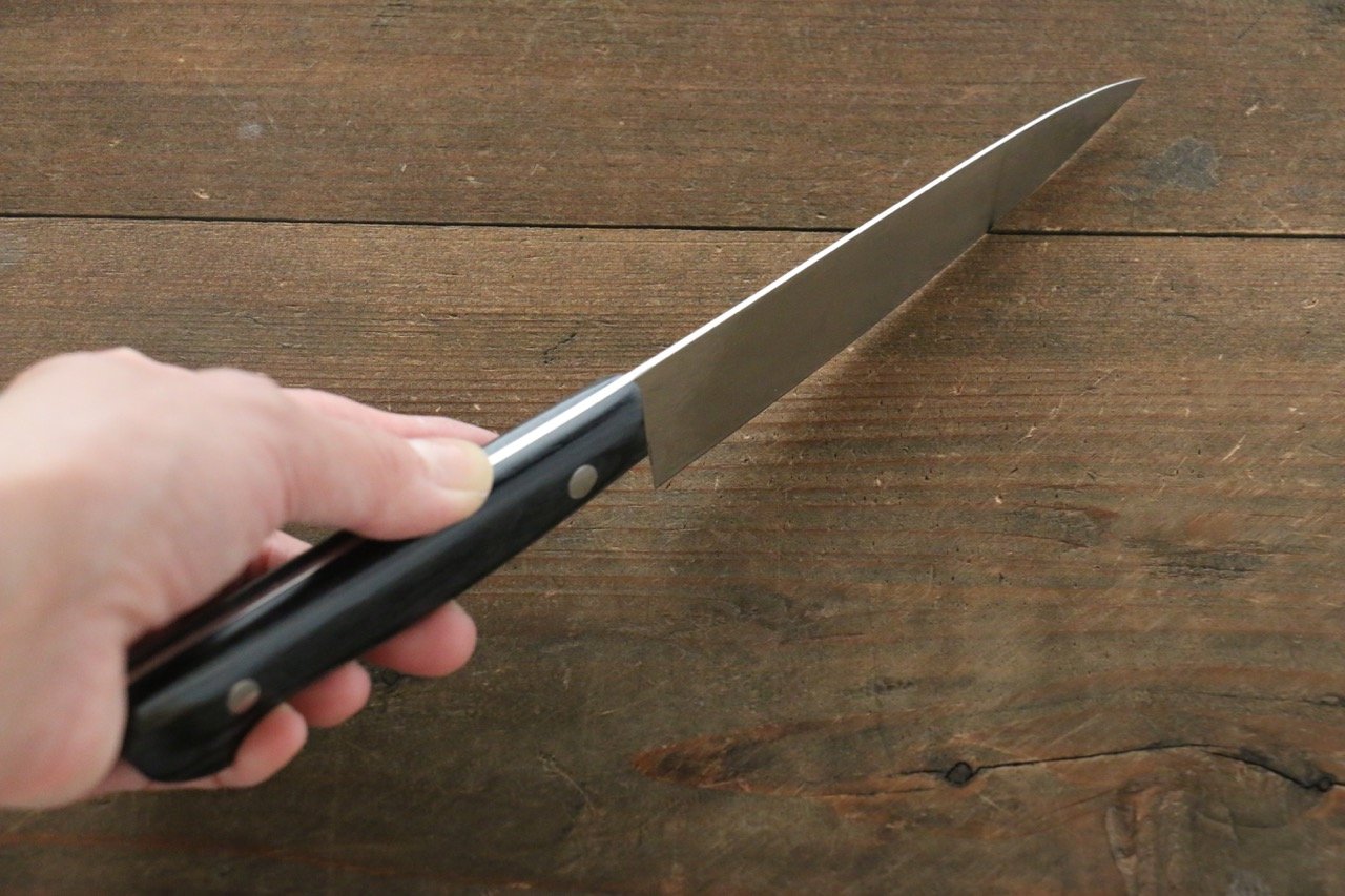 Iseya Molybdenum Petty-Utility 120mm Black Pakka wood Handle - Japanny - Best Japanese Knife